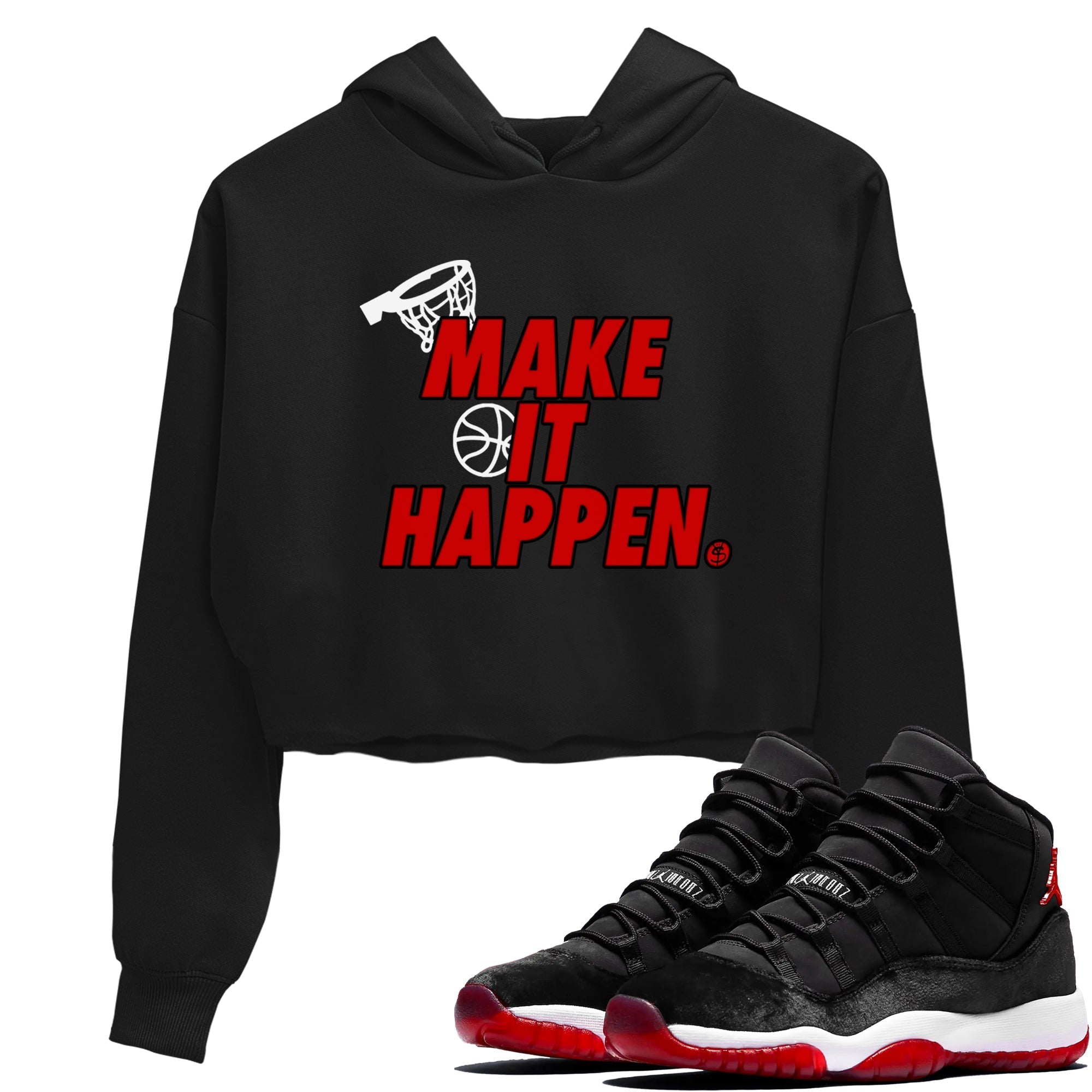 Make It Happen snkmatch Women's Top - Air Jordan 11 Bred Velvet