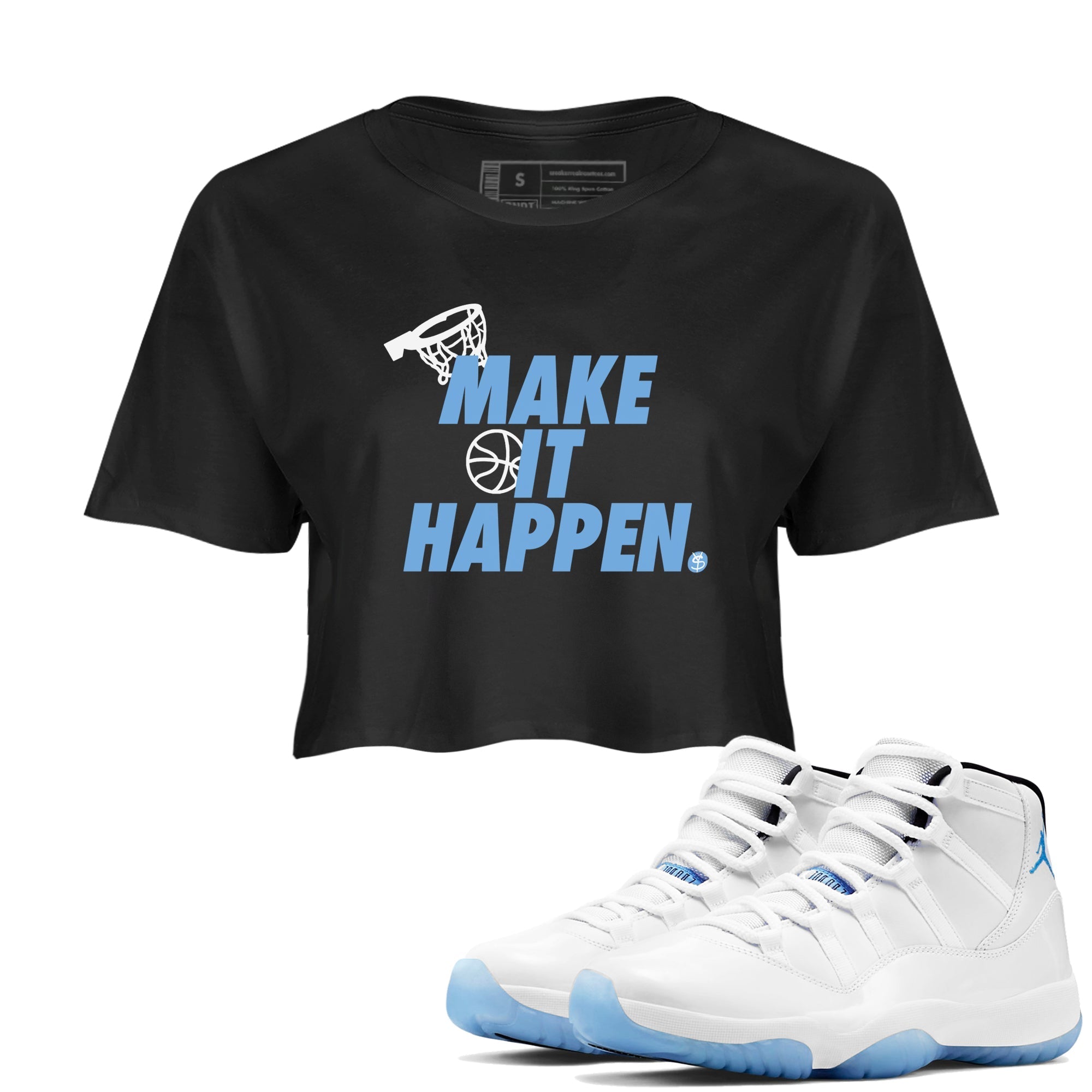 Make It Happen snkmatch Women's Top - Air Jordan 11 Legend Blue
