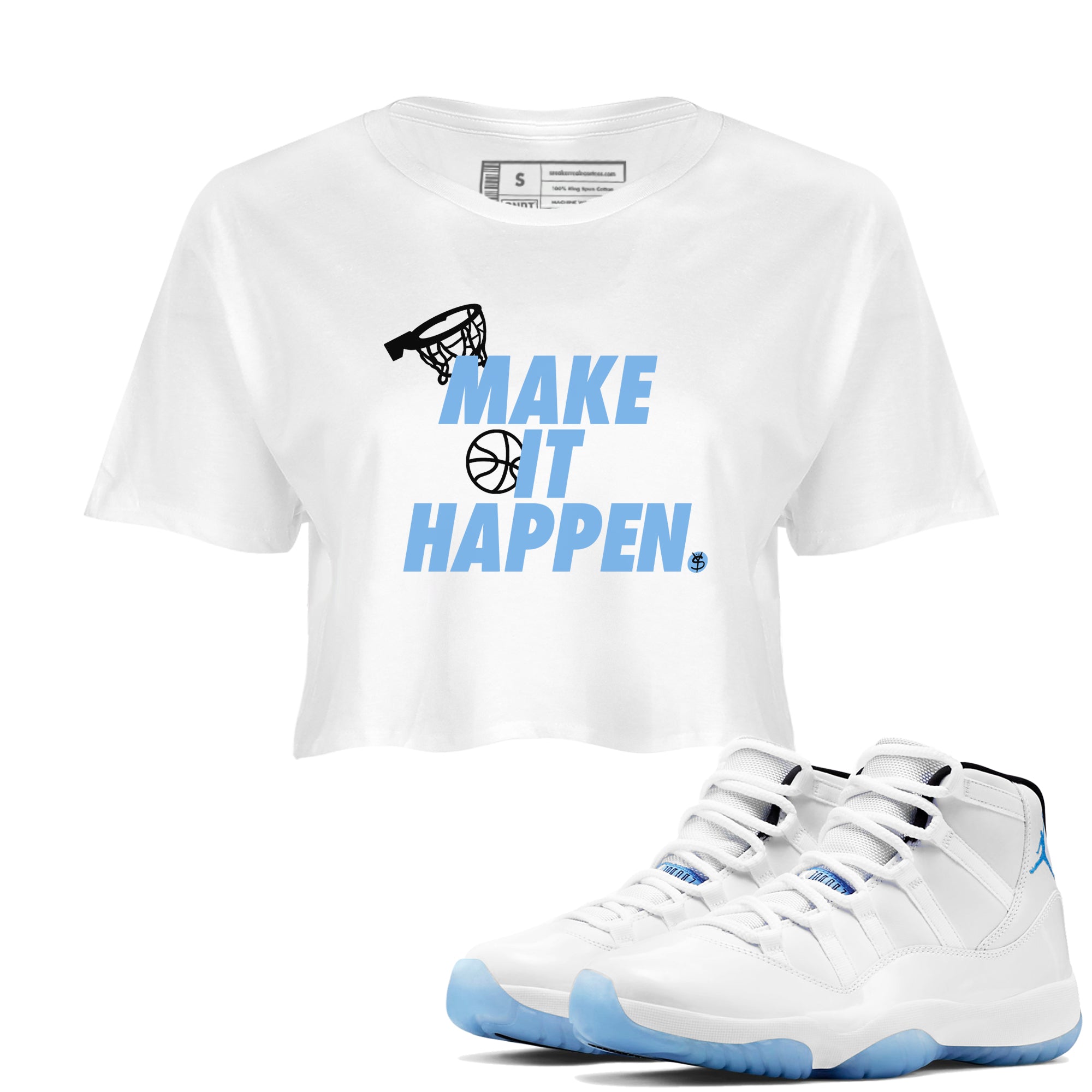 Make It Happen snkmatch Women's Top - Air Jordan 11 Legend Blue