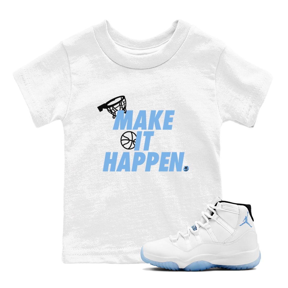 Make It Happen snkmatch Tees Kids - Air Jordan 11 Legend Blue
