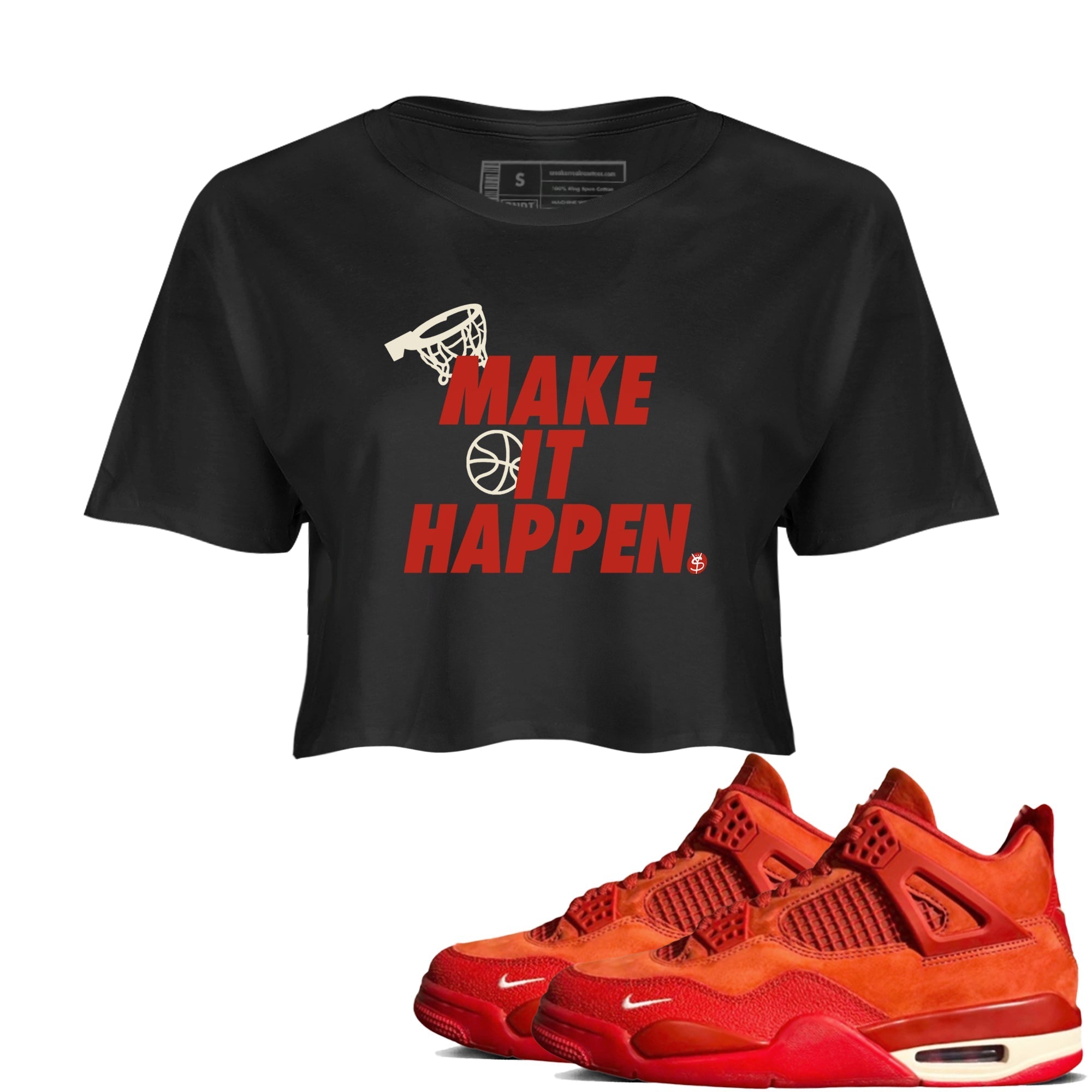 Make It Happen snkmatch Women's Top - Air Jordan 4 Brick By Brick