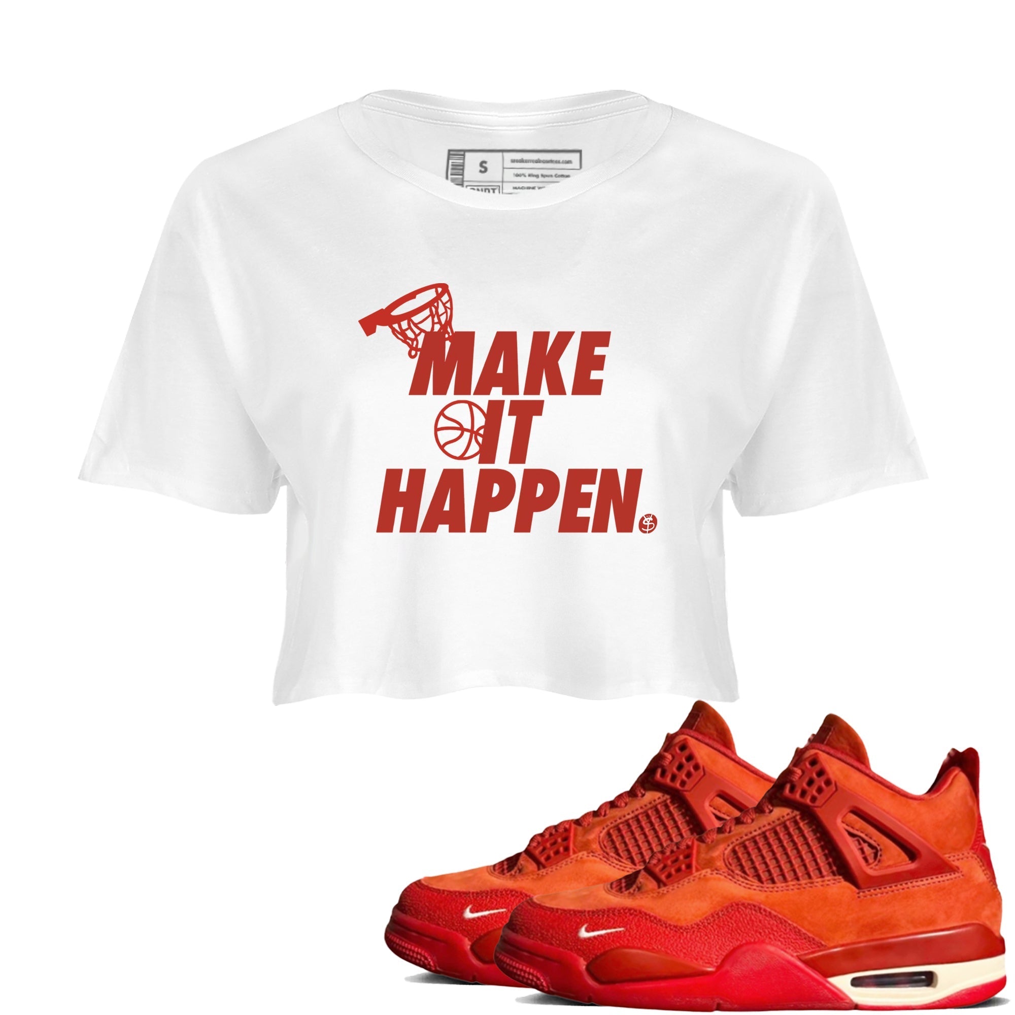 Make It Happen snkmatch Women's Top - Air Jordan 4 Brick By Brick