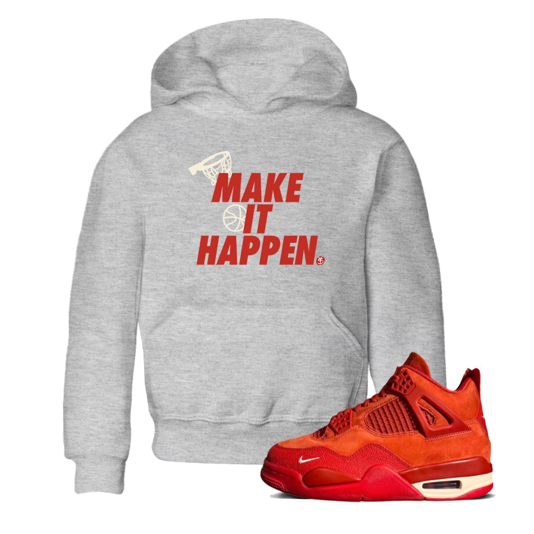 Make It Happen snkmatch Tees Kids - Air Jordan 4 Brick By Brick