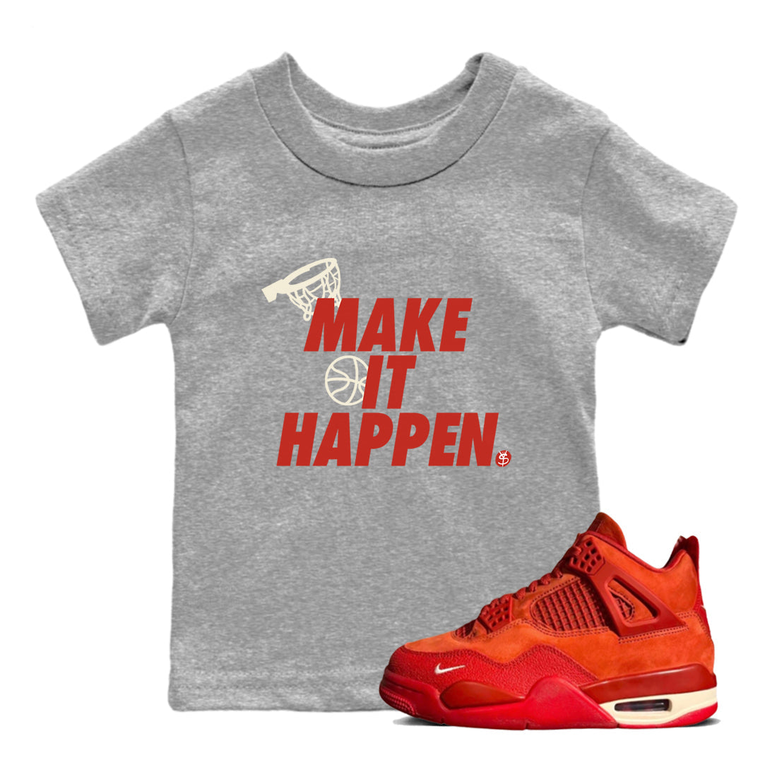 Make It Happen snkmatch Tees Kids - Air Jordan 4 Brick By Brick