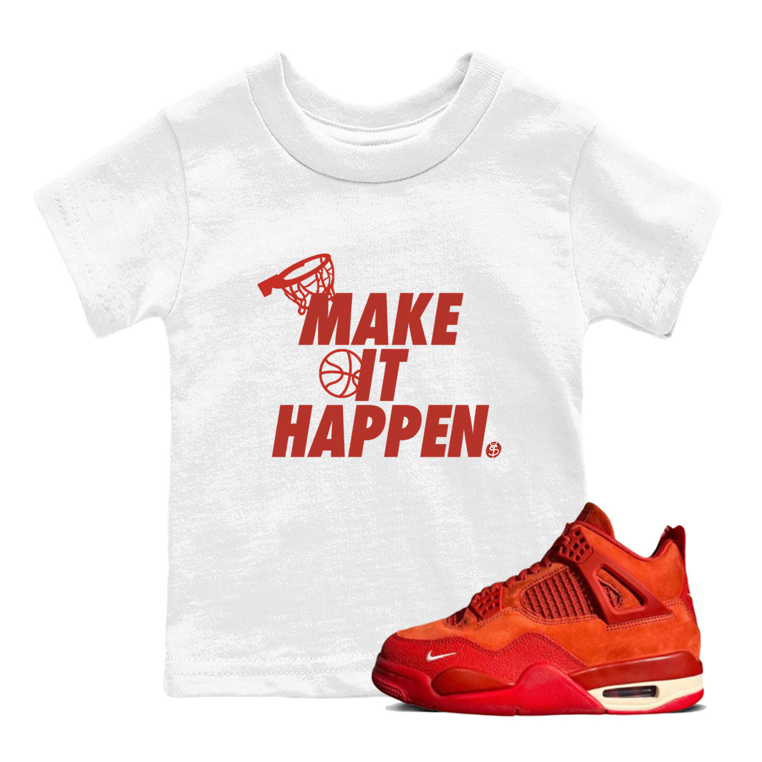 Make It Happen snkmatch Tees Kids - Air Jordan 4 Brick By Brick