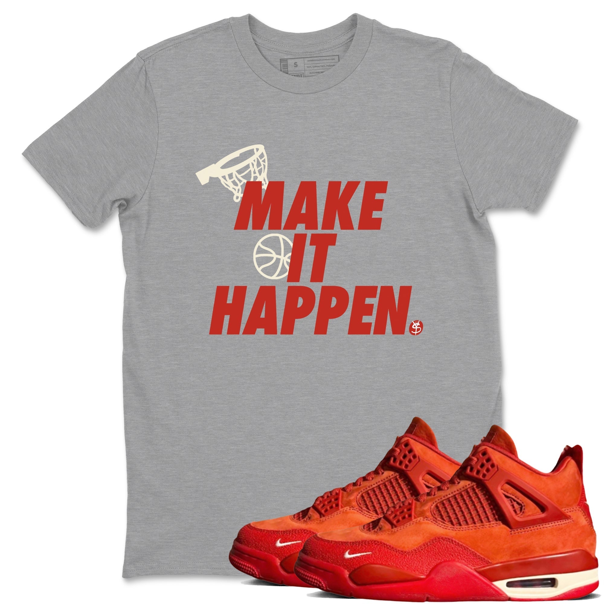 Make It Happen snkmatch Tees - Air Jordan 4 Brick By Brick
