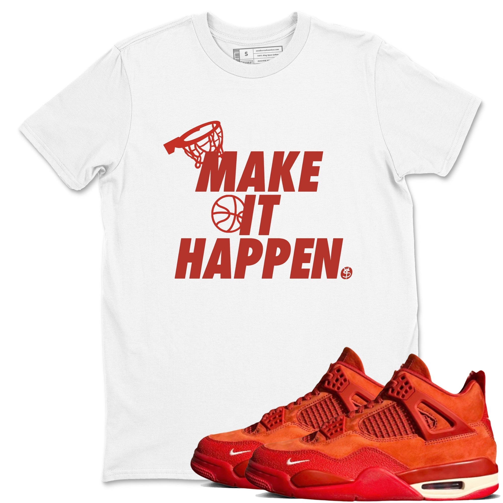 Make It Happen snkmatch Tees - Air Jordan 4 Brick By Brick