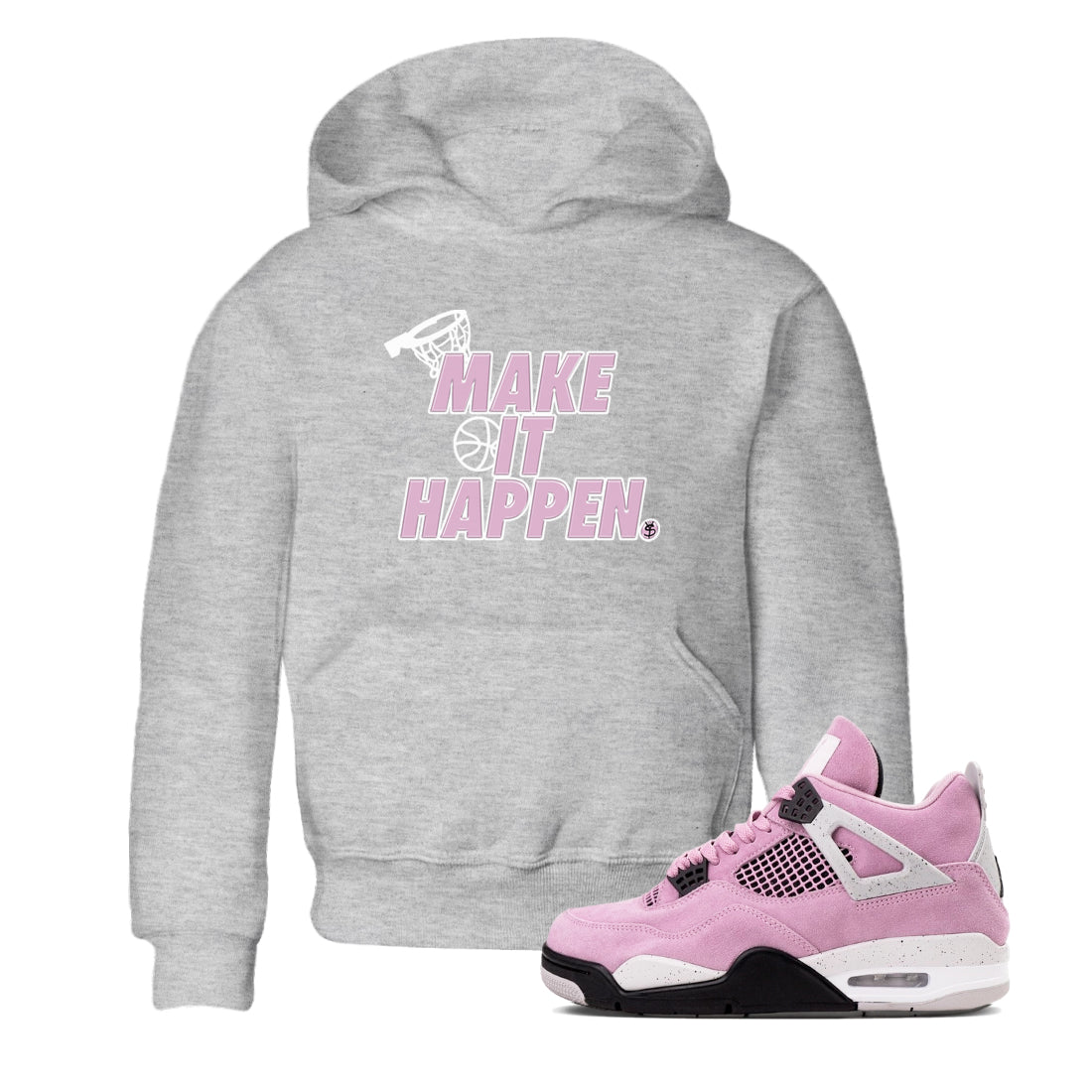 Make It Happen snkmatch Tees Kids - Air Jordan 4 Orchid