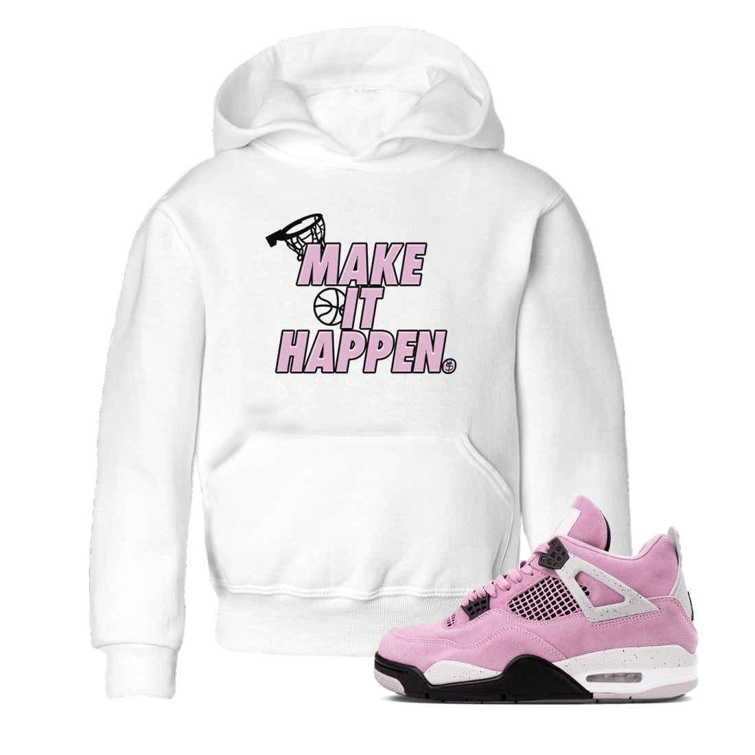 Make It Happen snkmatch Tees Kids - Air Jordan 4 Orchid