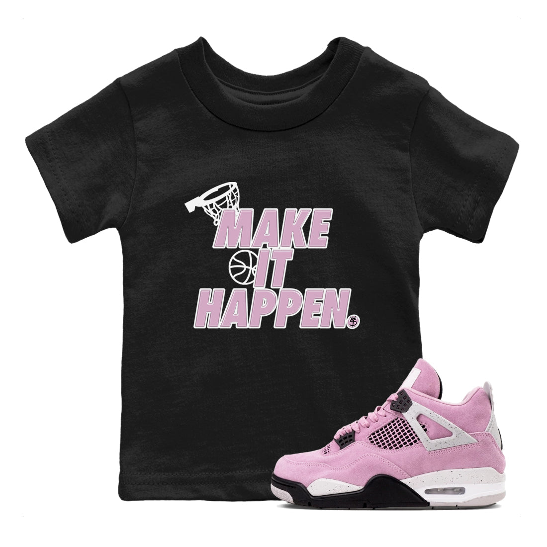 Make It Happen snkmatch Tees Kids - Air Jordan 4 Orchid