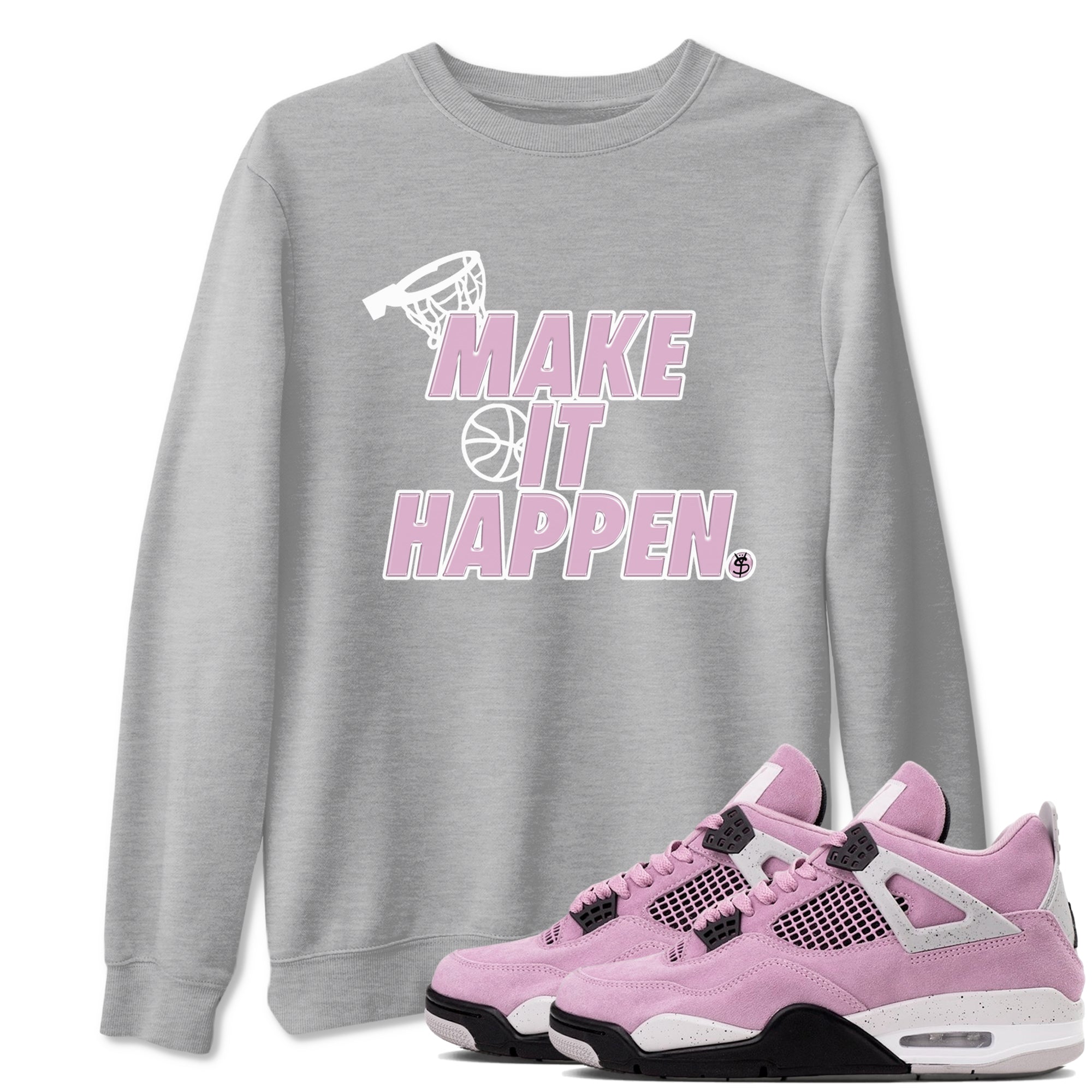 Make It Happen snkmatch Tees - Air Jordan 4 Orchid