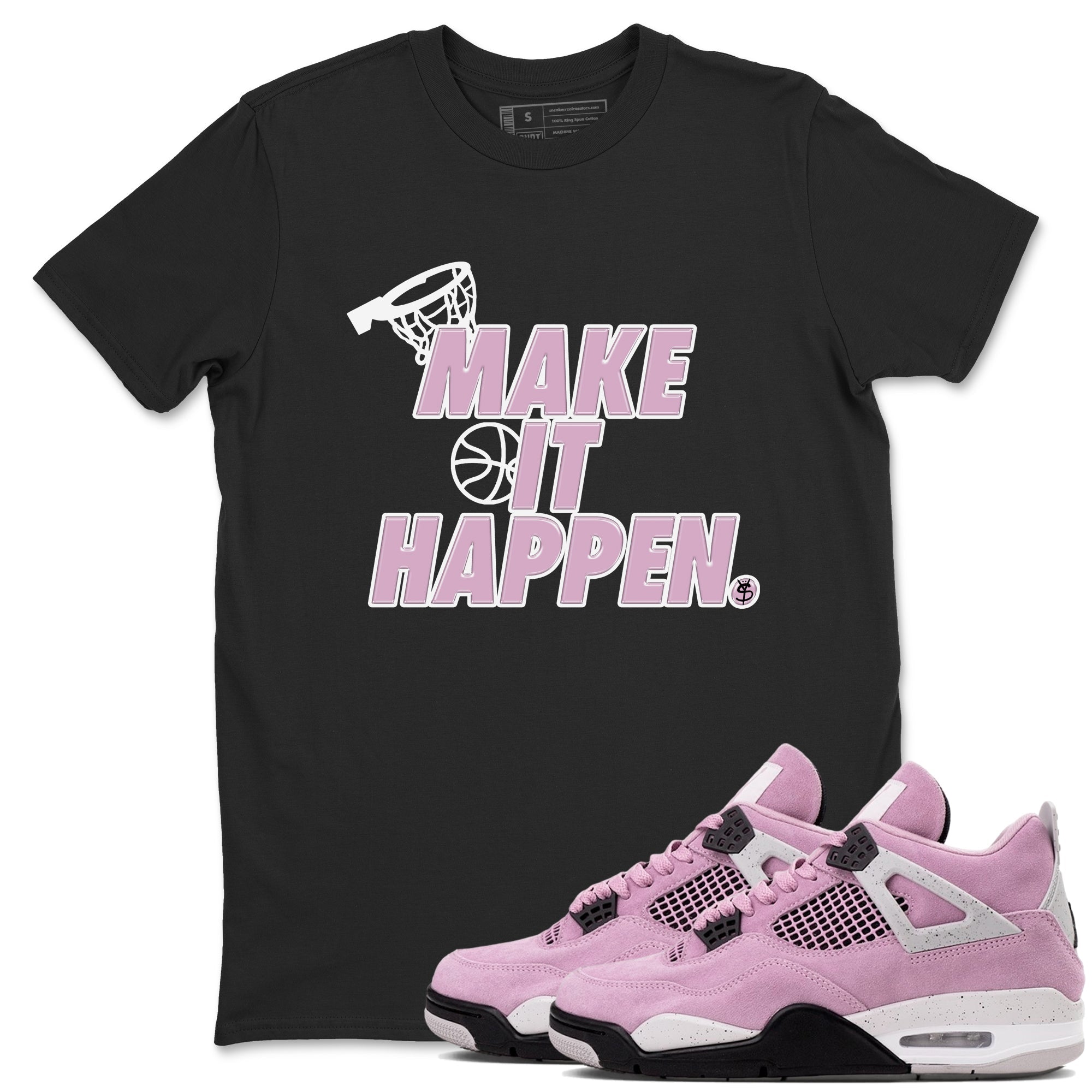 Make It Happen snkmatch Tees - Air Jordan 4 Orchid