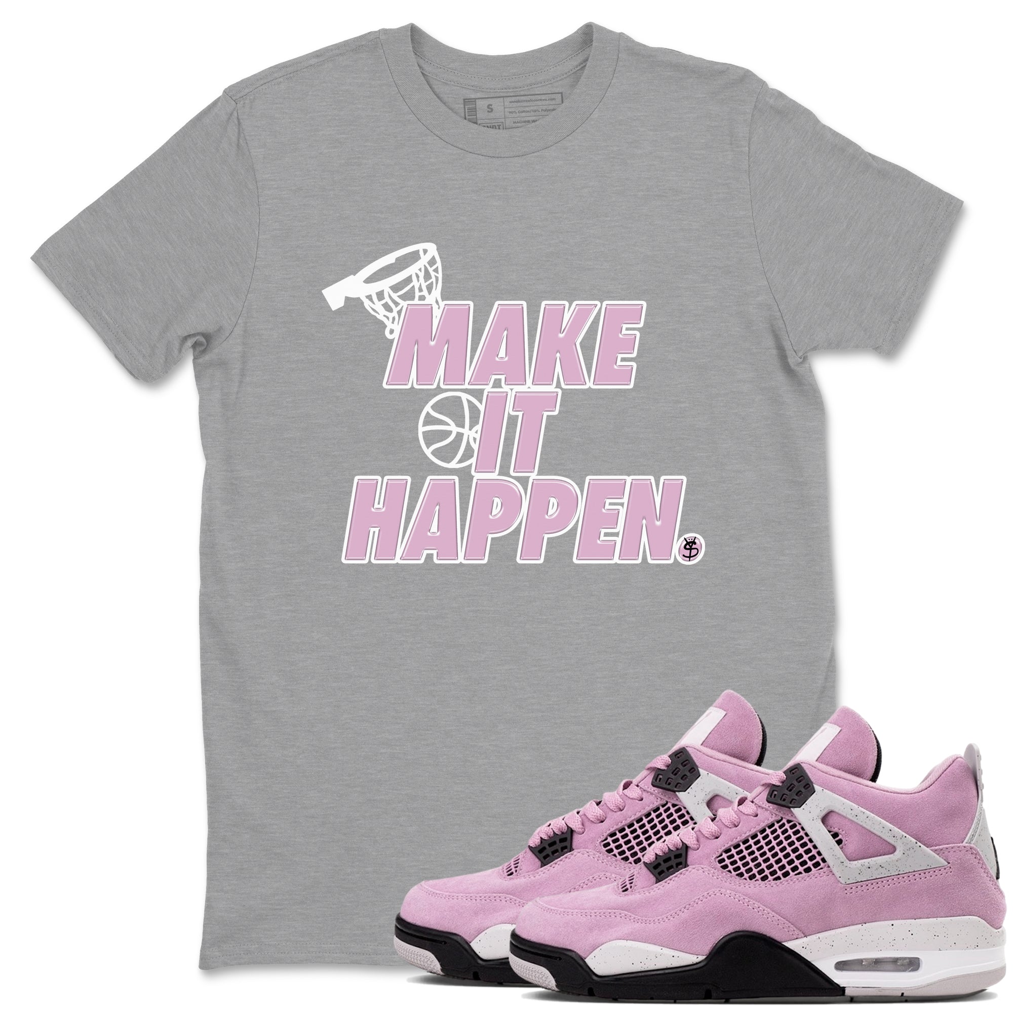 Make It Happen snkmatch Tees - Air Jordan 4 Orchid