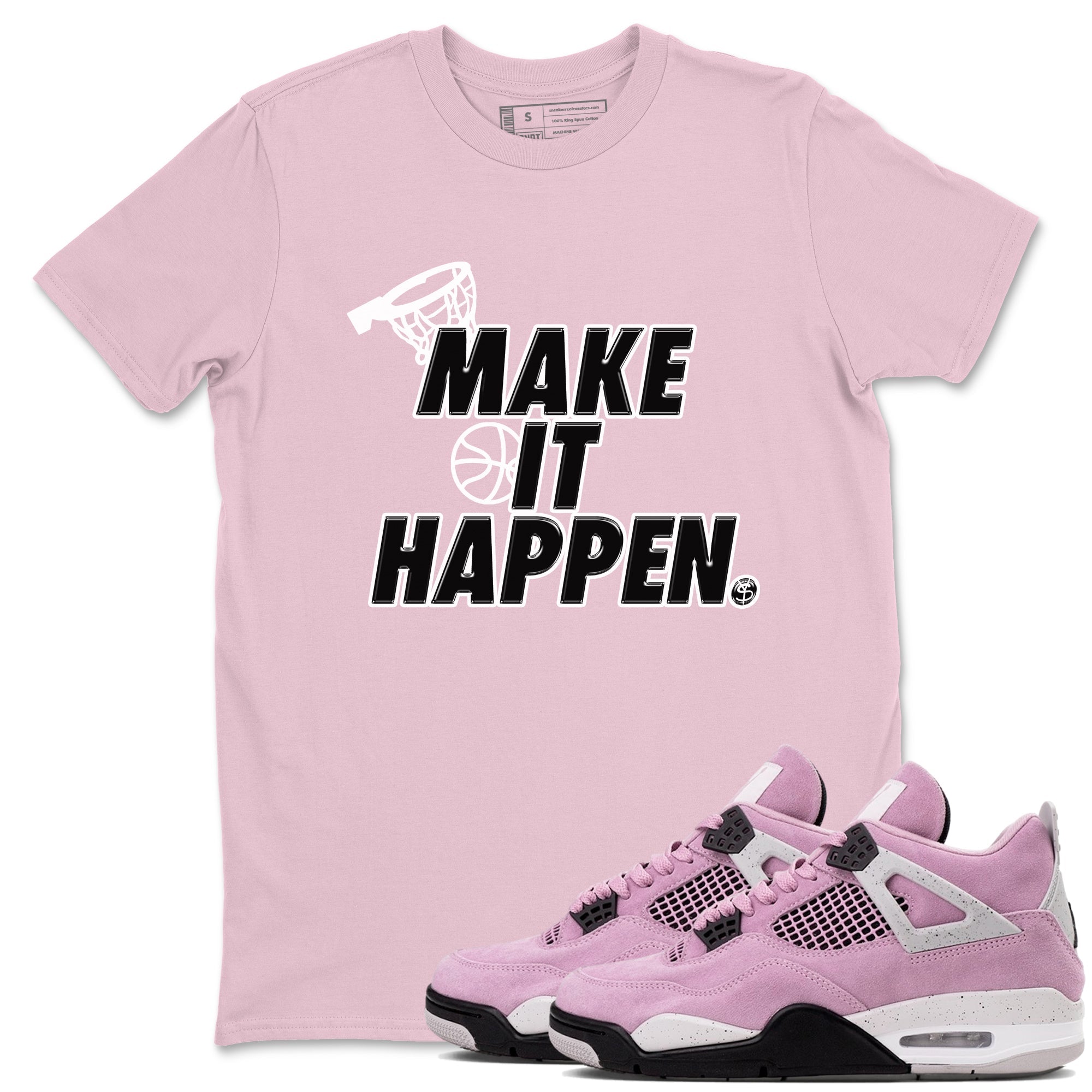 Make It Happen snkmatch Tees - Air Jordan 4 Orchid