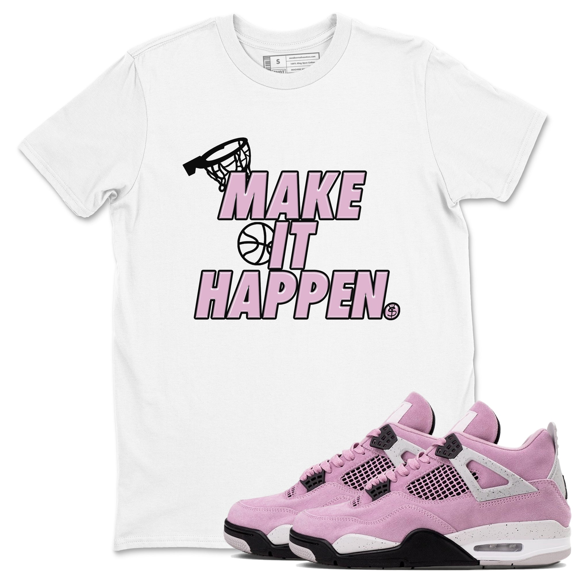 Make It Happen snkmatch Tees - Air Jordan 4 Orchid