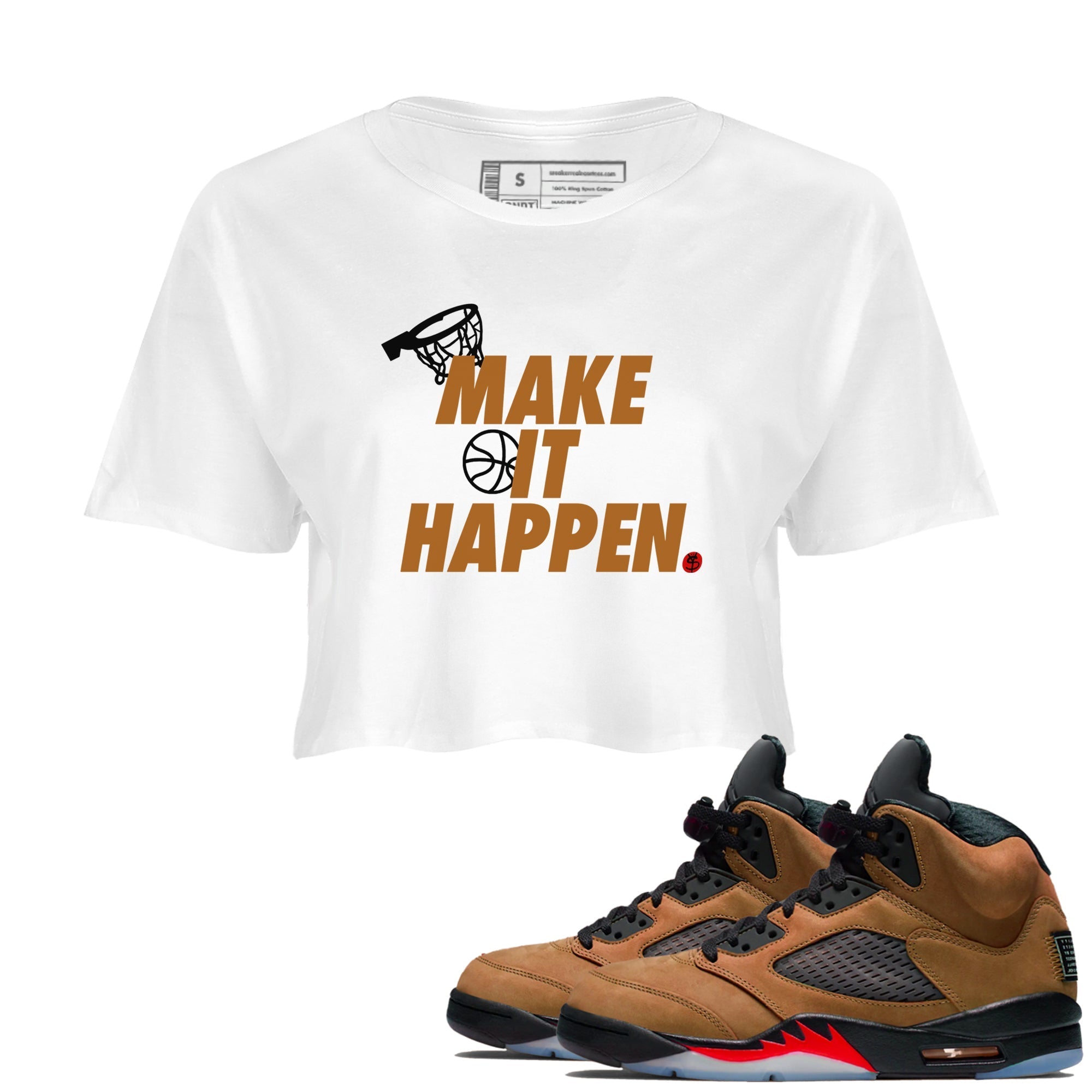 Make It Happen snkmatch Women's Top - Air Jordan 5 Archaeo Brown