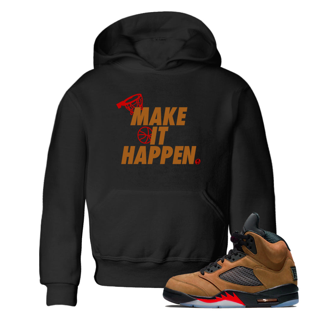 Make It Happen snkmatch Tees Kids - Air Jordan 5 Archaeo Brown