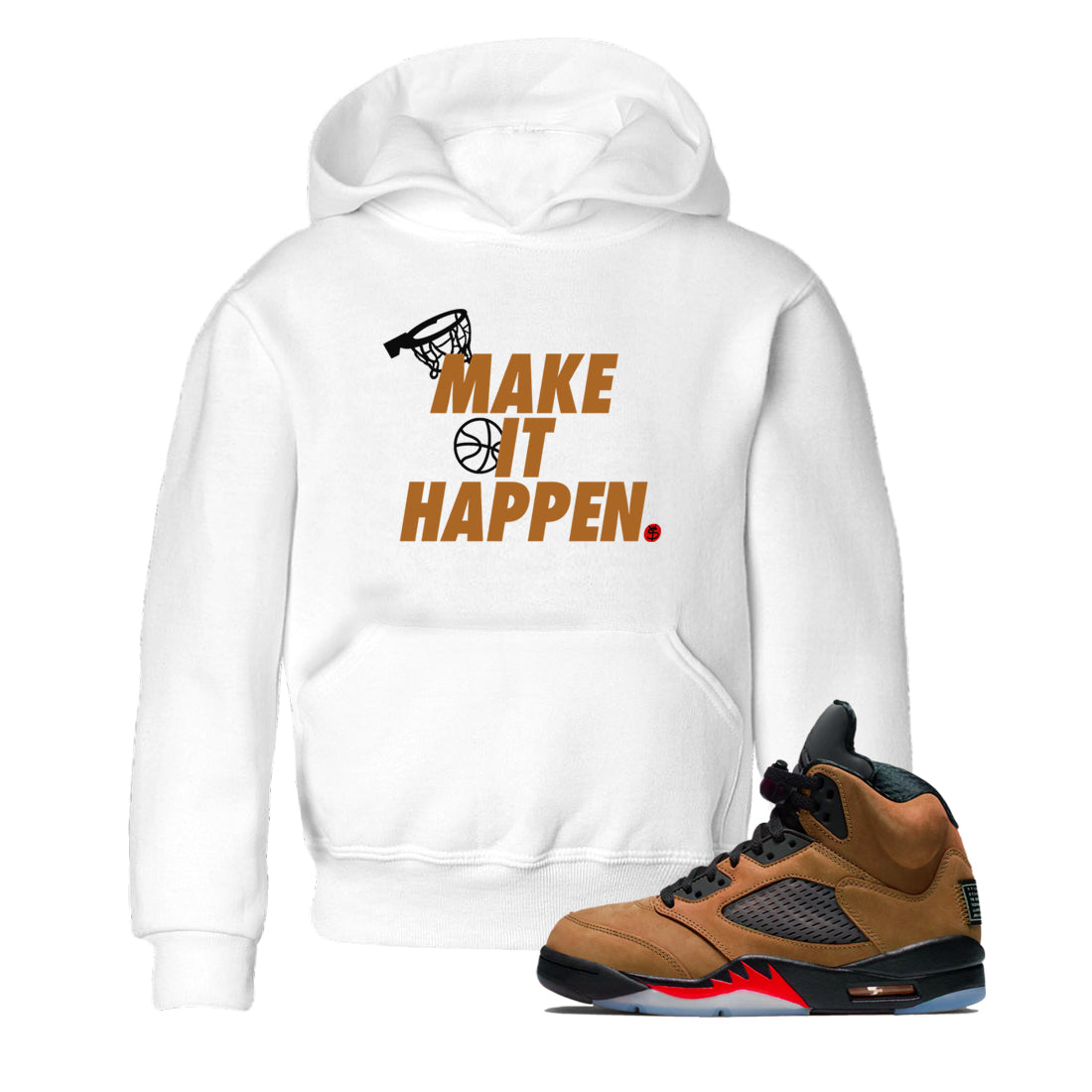 Make It Happen snkmatch Tees Kids - Air Jordan 5 Archaeo Brown