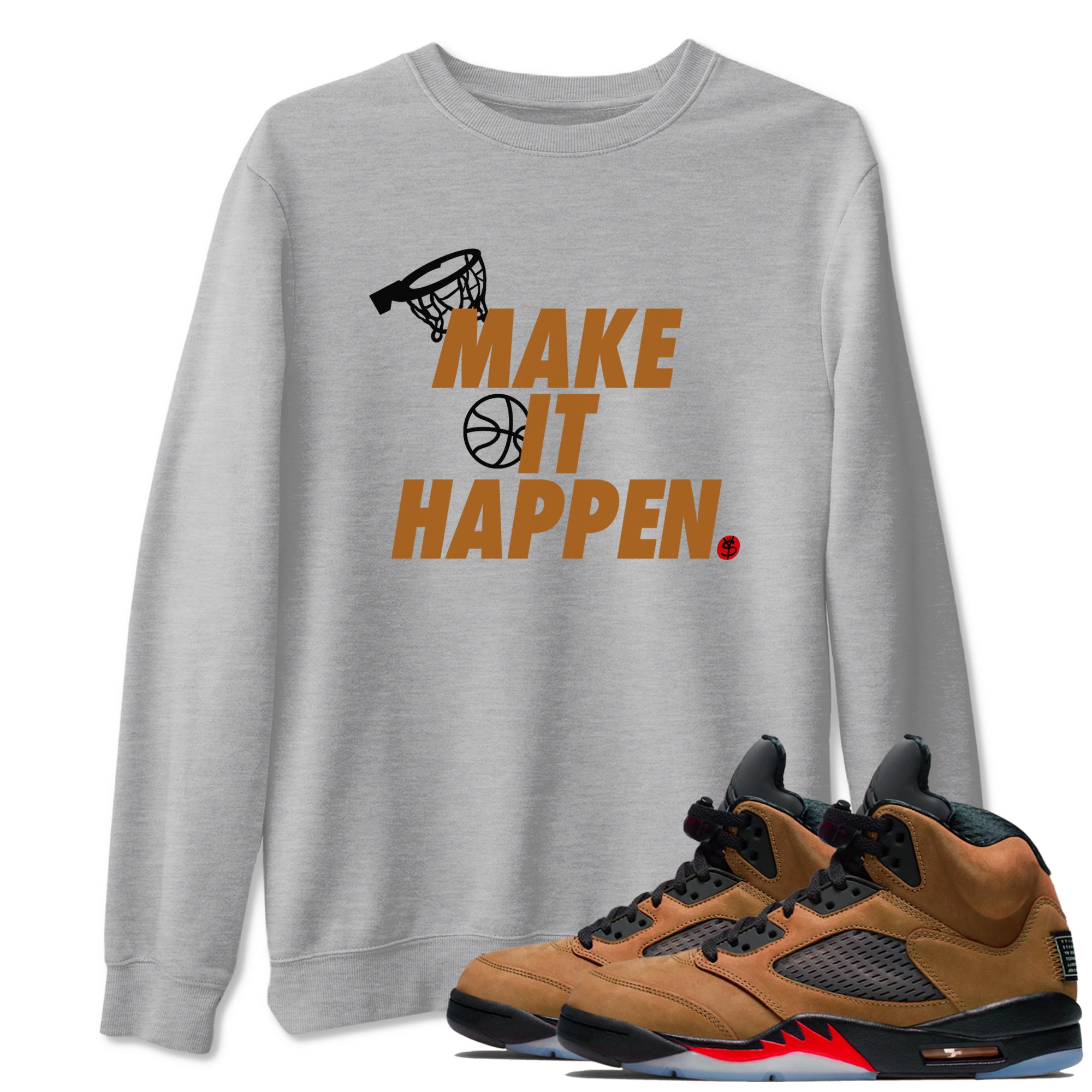 Make It Happen snkmatch Tees - Air Jordan 5 Archaeo Brown