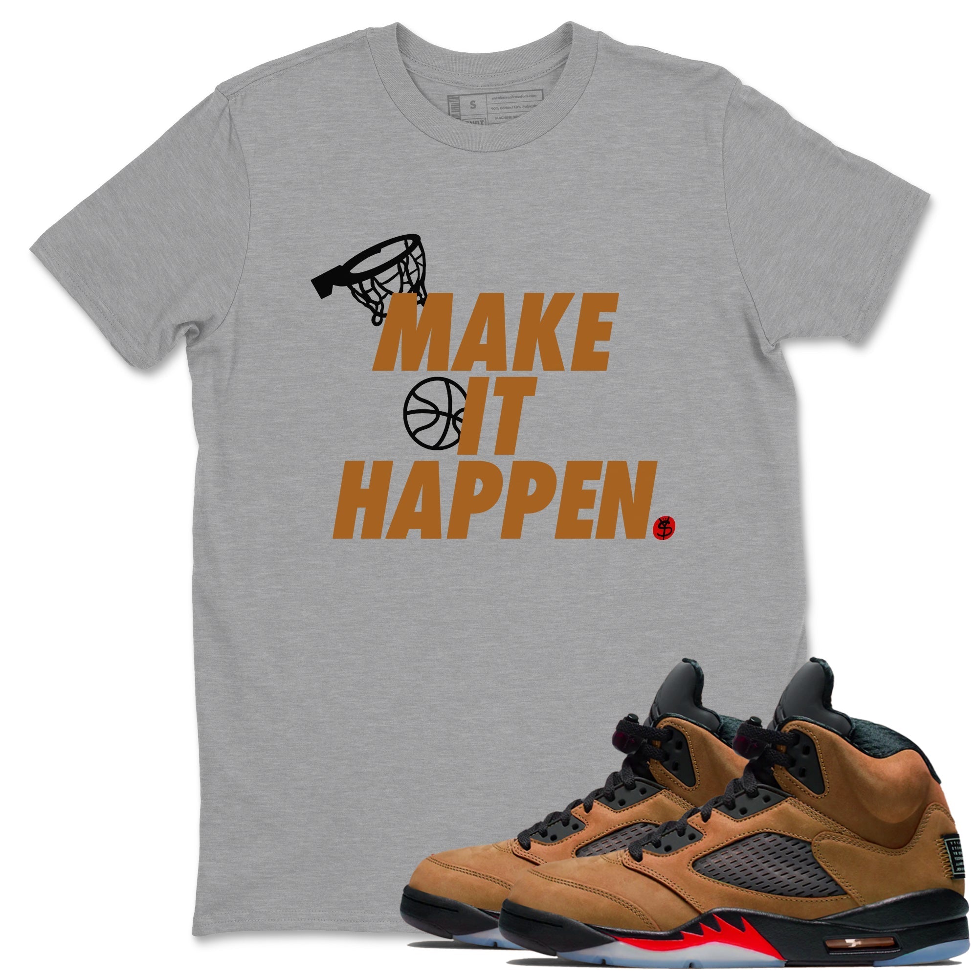 Make It Happen snkmatch Tees - Air Jordan 5 Archaeo Brown