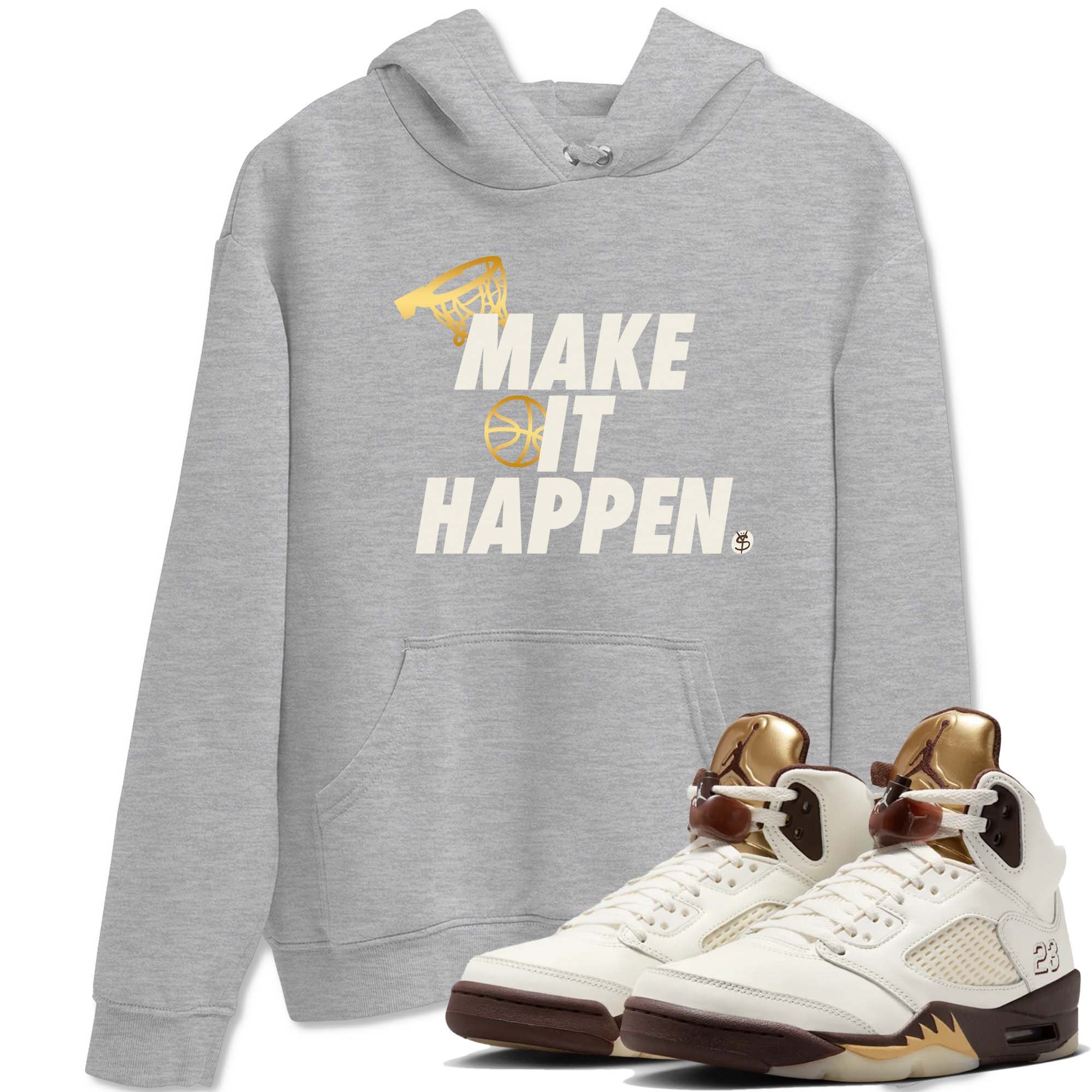 Make It Happen snkmatch Tees - Air Jordan 5 Golden Ticket