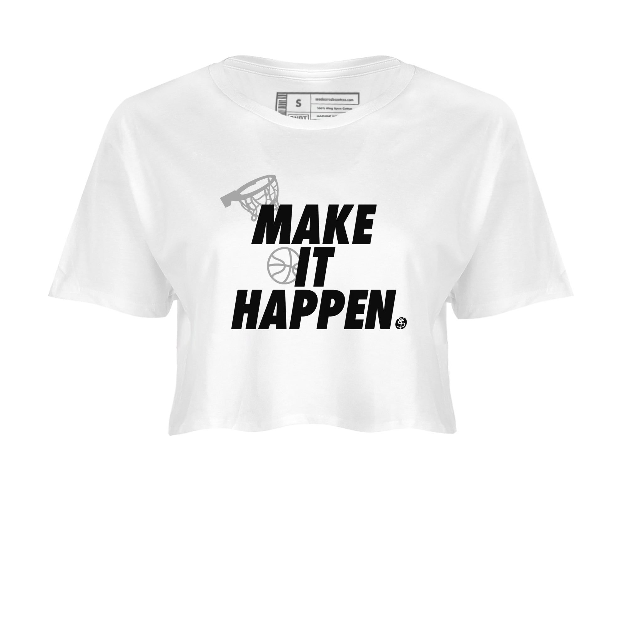 Make It Happen snkmatch Women's Top - Air Jordan 5 White Black