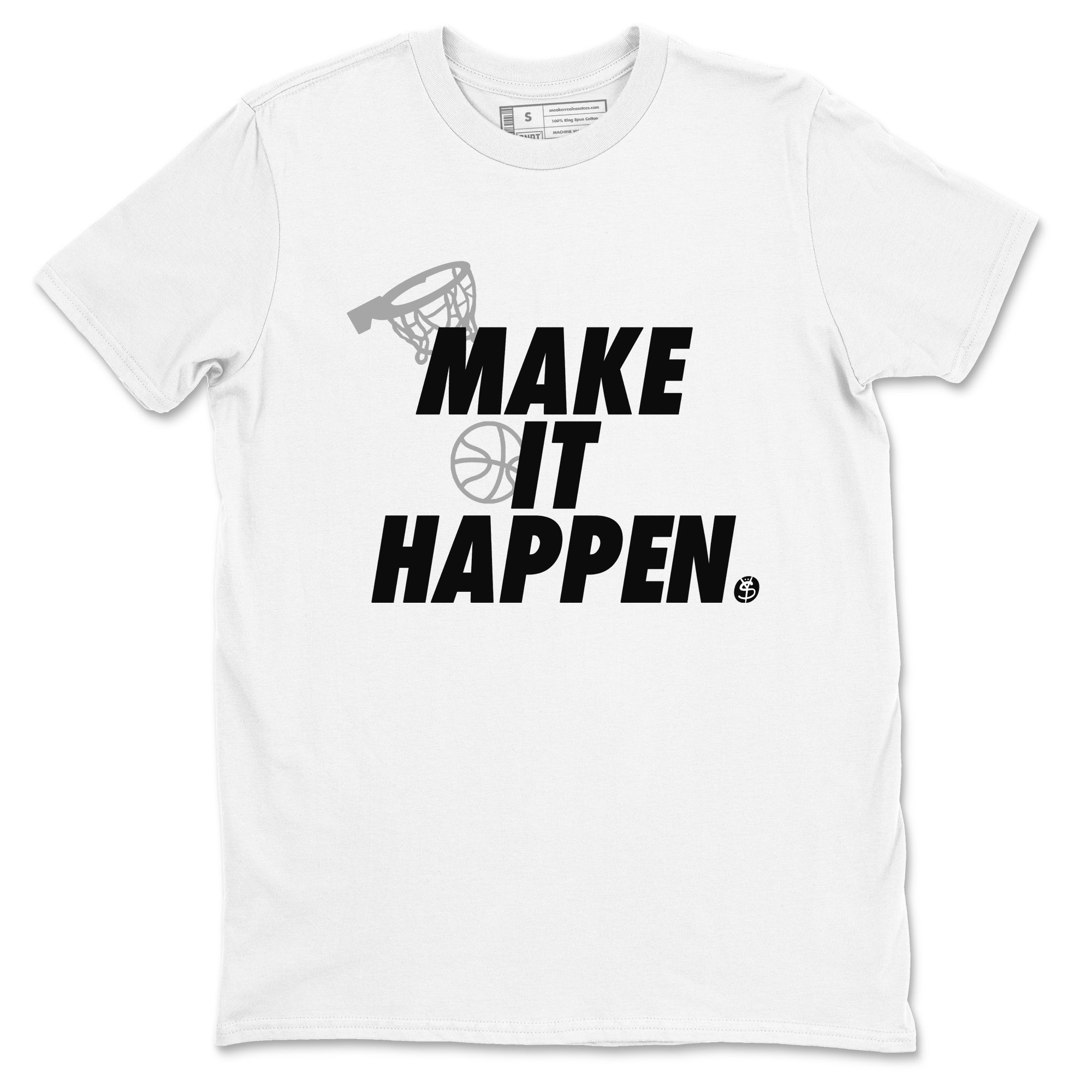 Make It Happen snkmatch Tees - Air Jordan 5 White Black