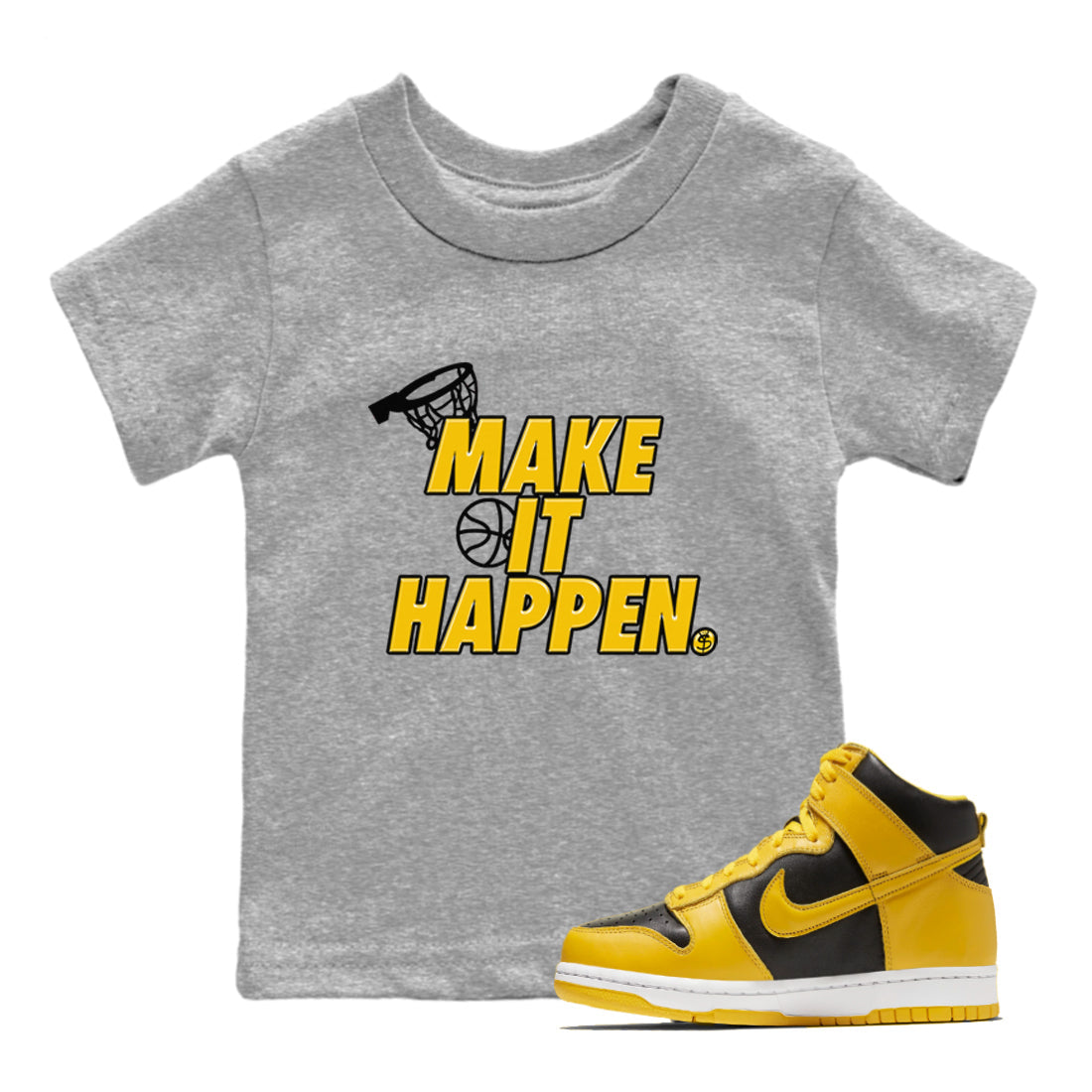 Make It Happen snkmatch Tees Kids - Dunk High Pollen