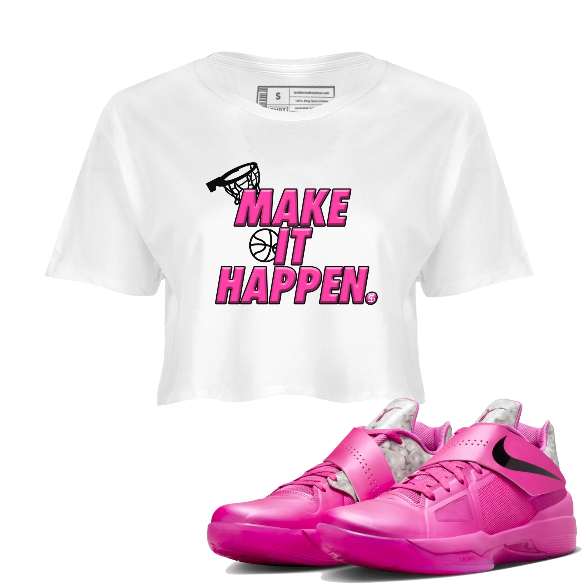 Make It Happen snkmatch Women's Top - Nike KD 4 Aunt Pearl