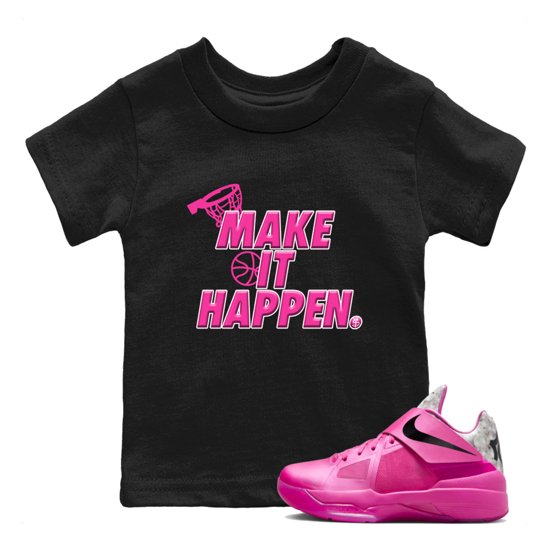 Make It Happen snkmatch Tees Kids - Nike KD 4 Aunt Pearl