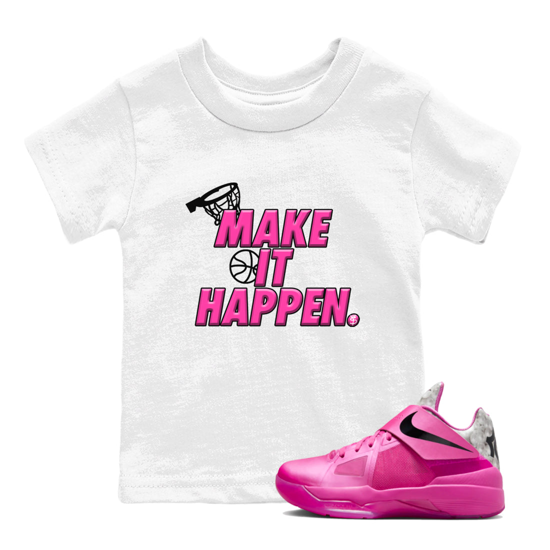 Make It Happen snkmatch Tees Kids - Nike KD 4 Aunt Pearl