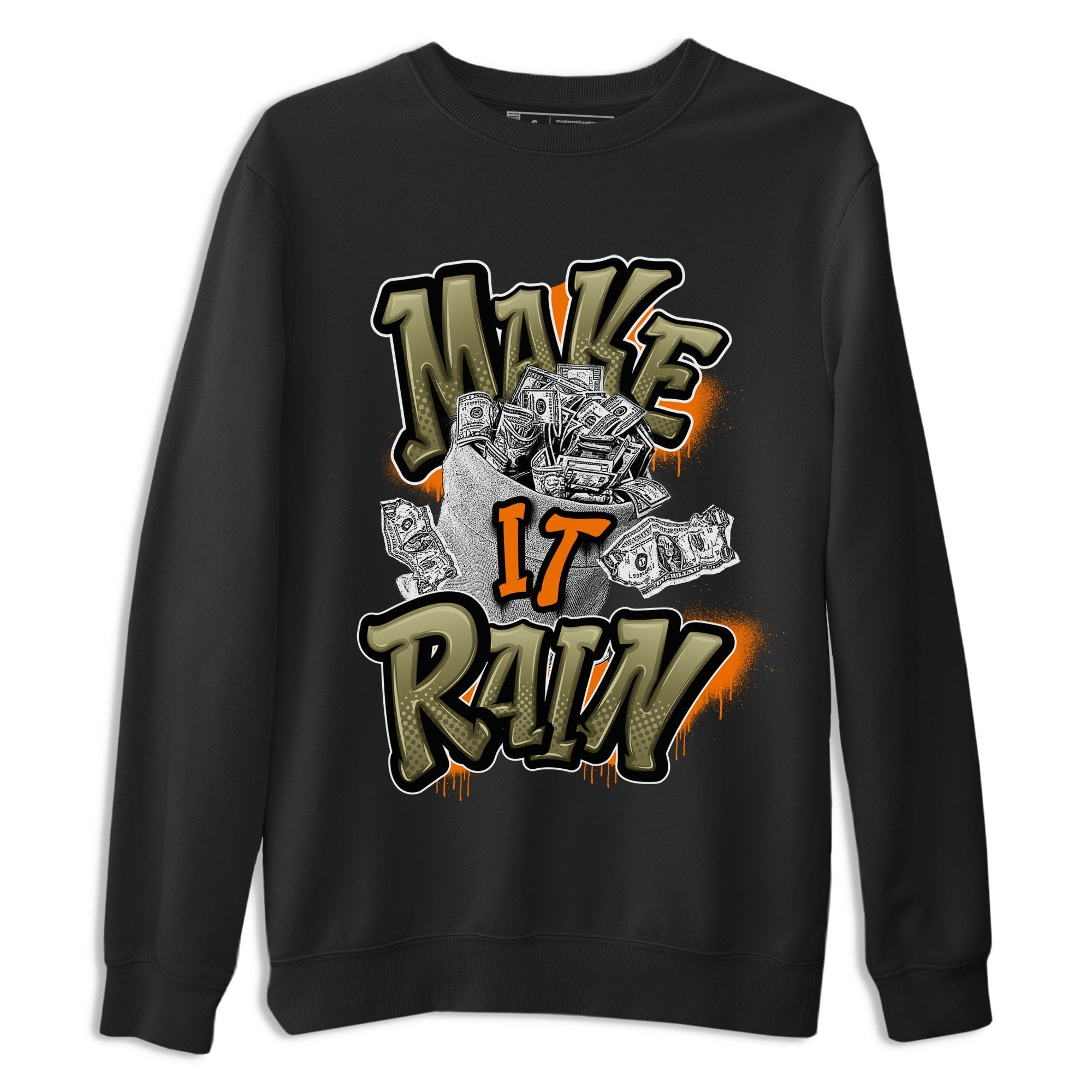 Make It Rain Money snkmatch Tees - Air Jordan 5 Olive