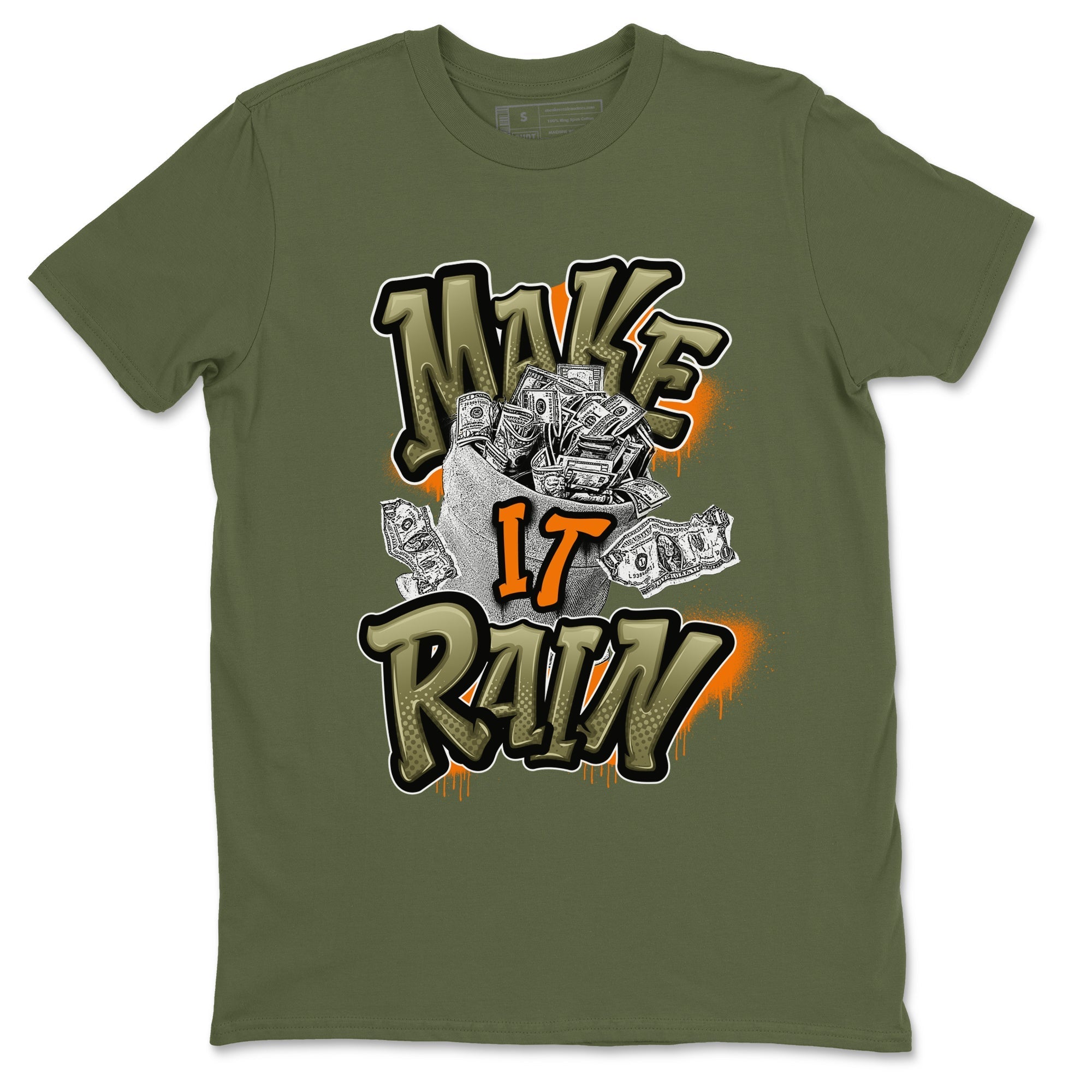 Make It Rain Money snkmatch Tees - Air Jordan 5 Olive