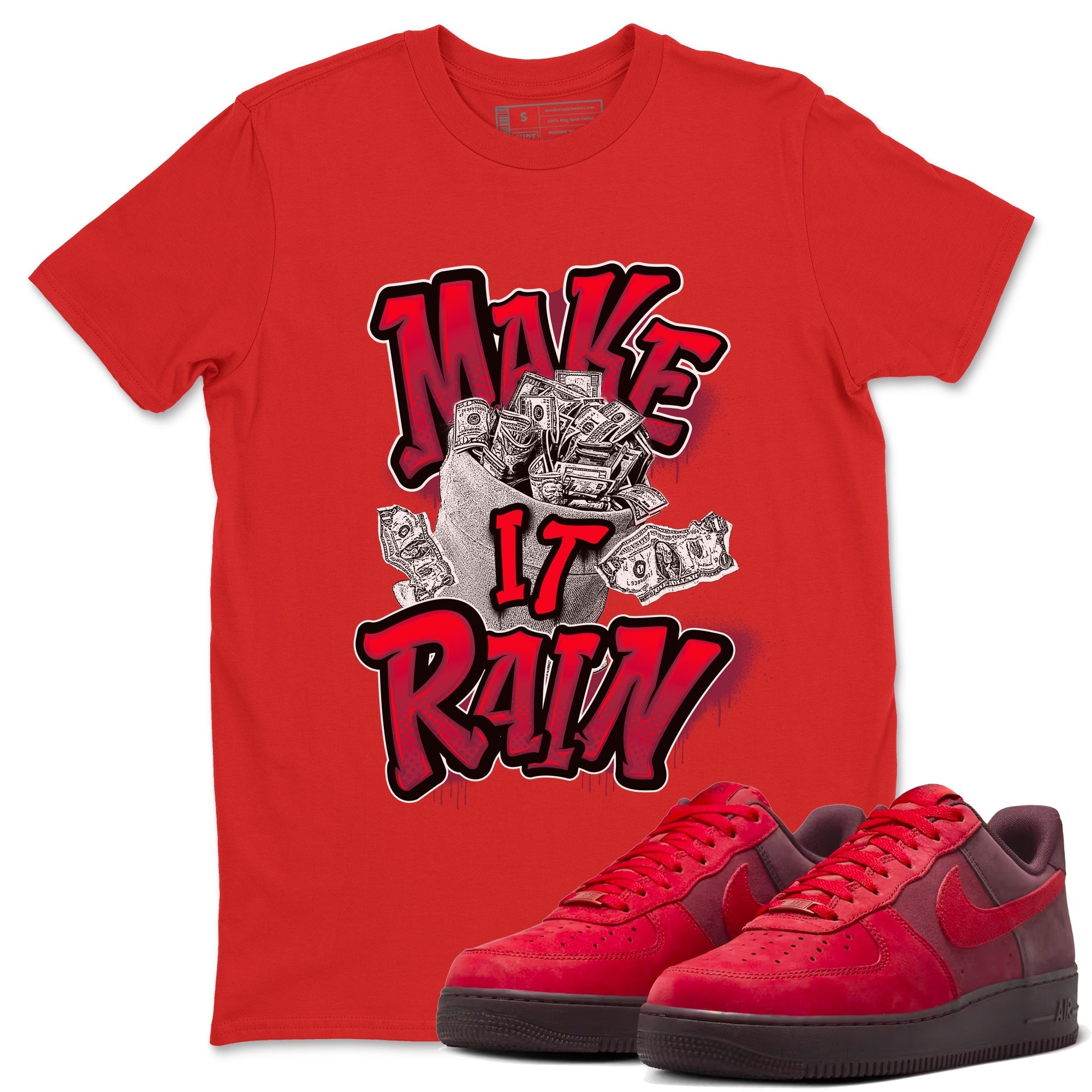 Make It Rain Money snkmatch Tees - Air Force 1 Layers Of Love