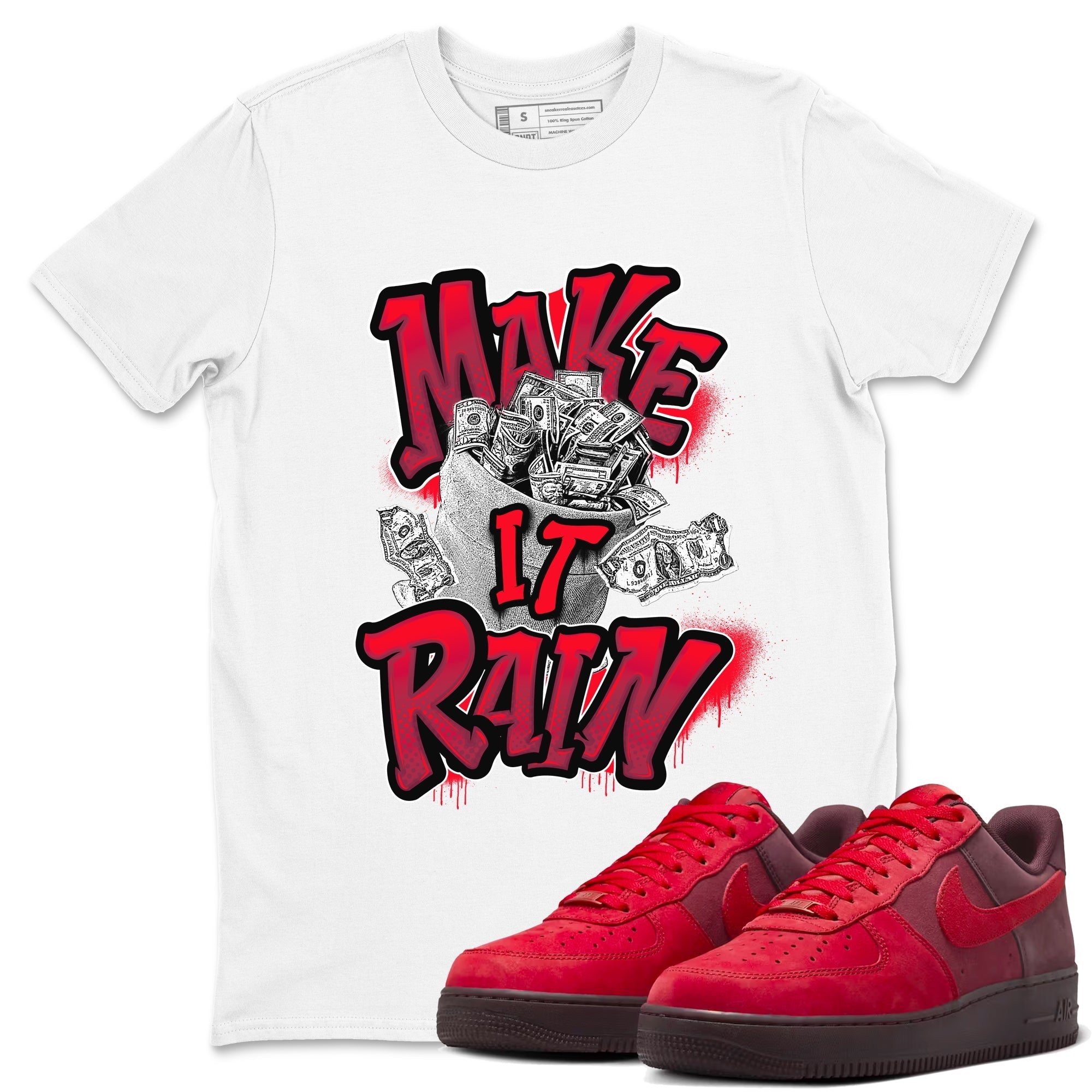 Make It Rain Money snkmatch Tees - Air Force 1 Layers Of Love
