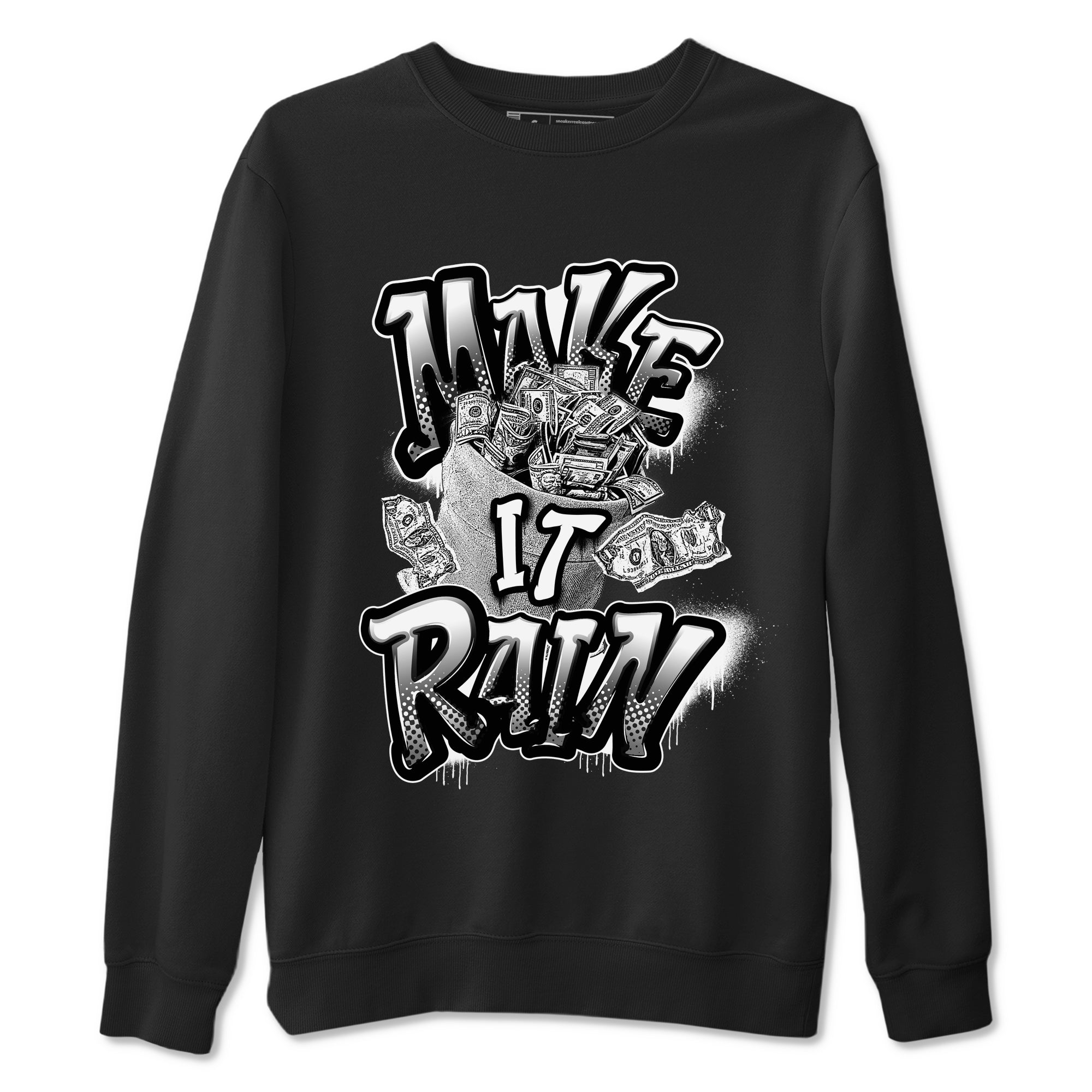 Make It Rain Money snkmatch Tees - Air Jordan 1 Black White