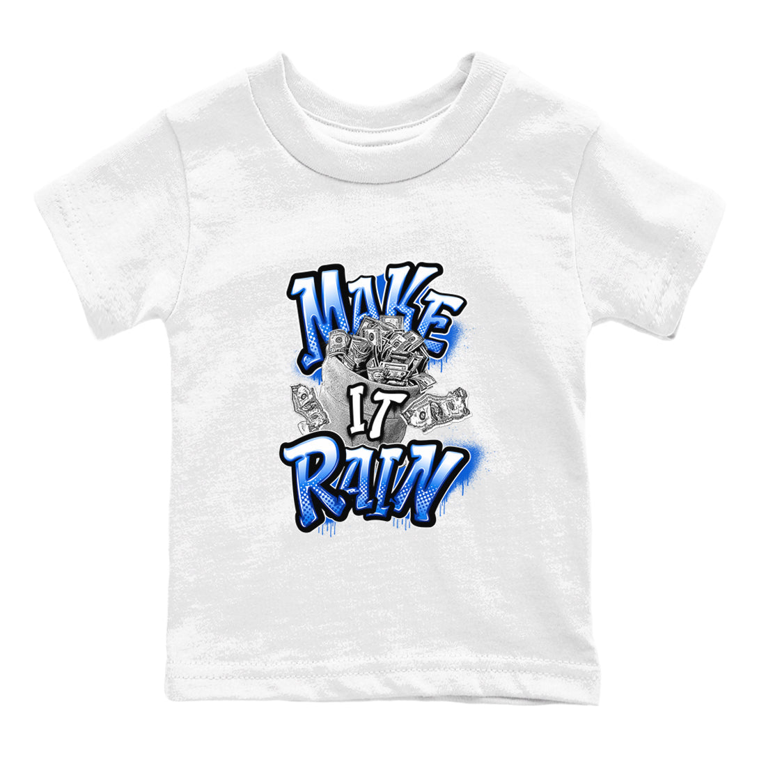 Make It Rain Money snkmatch Tees Kids - Air Jordan 1 Game Royal
