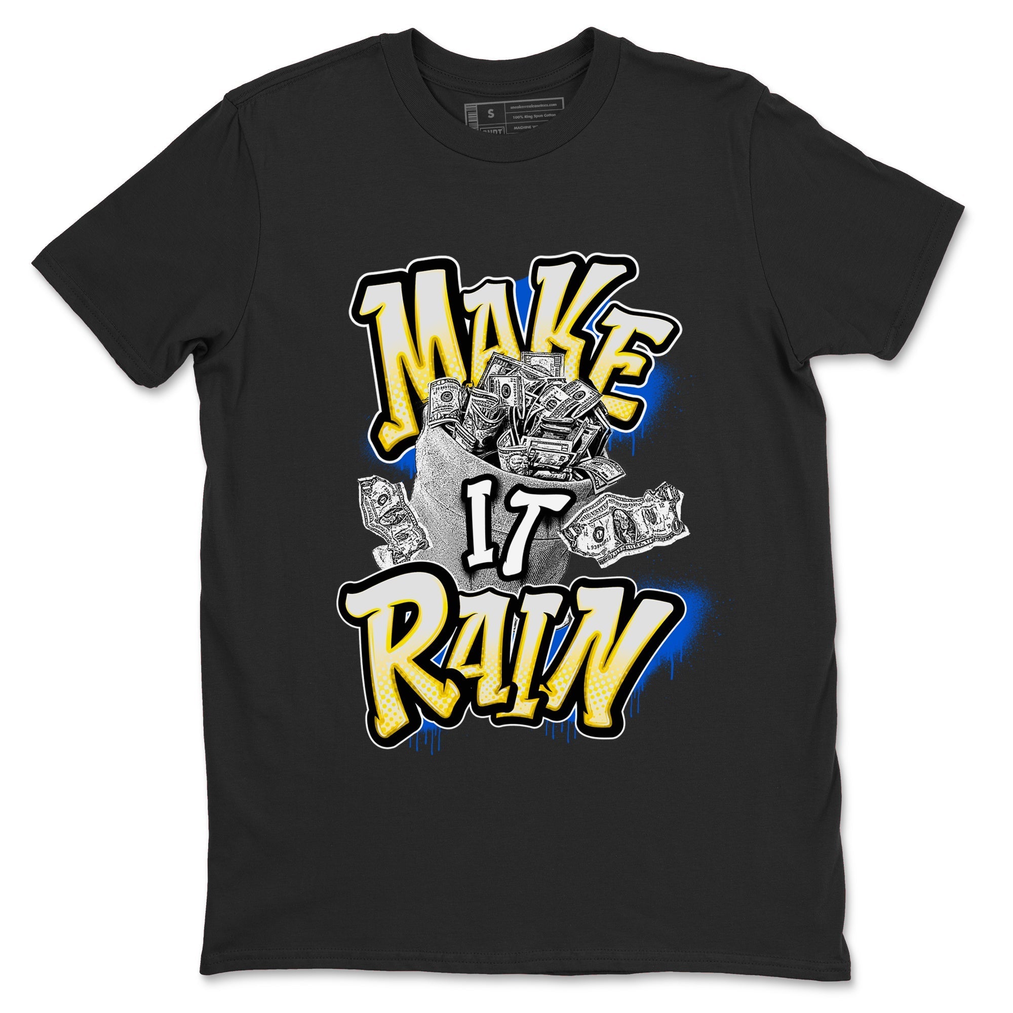 Make It Rain Money snkmatch Tees - Air Jordan 1 Travis Scott Canary