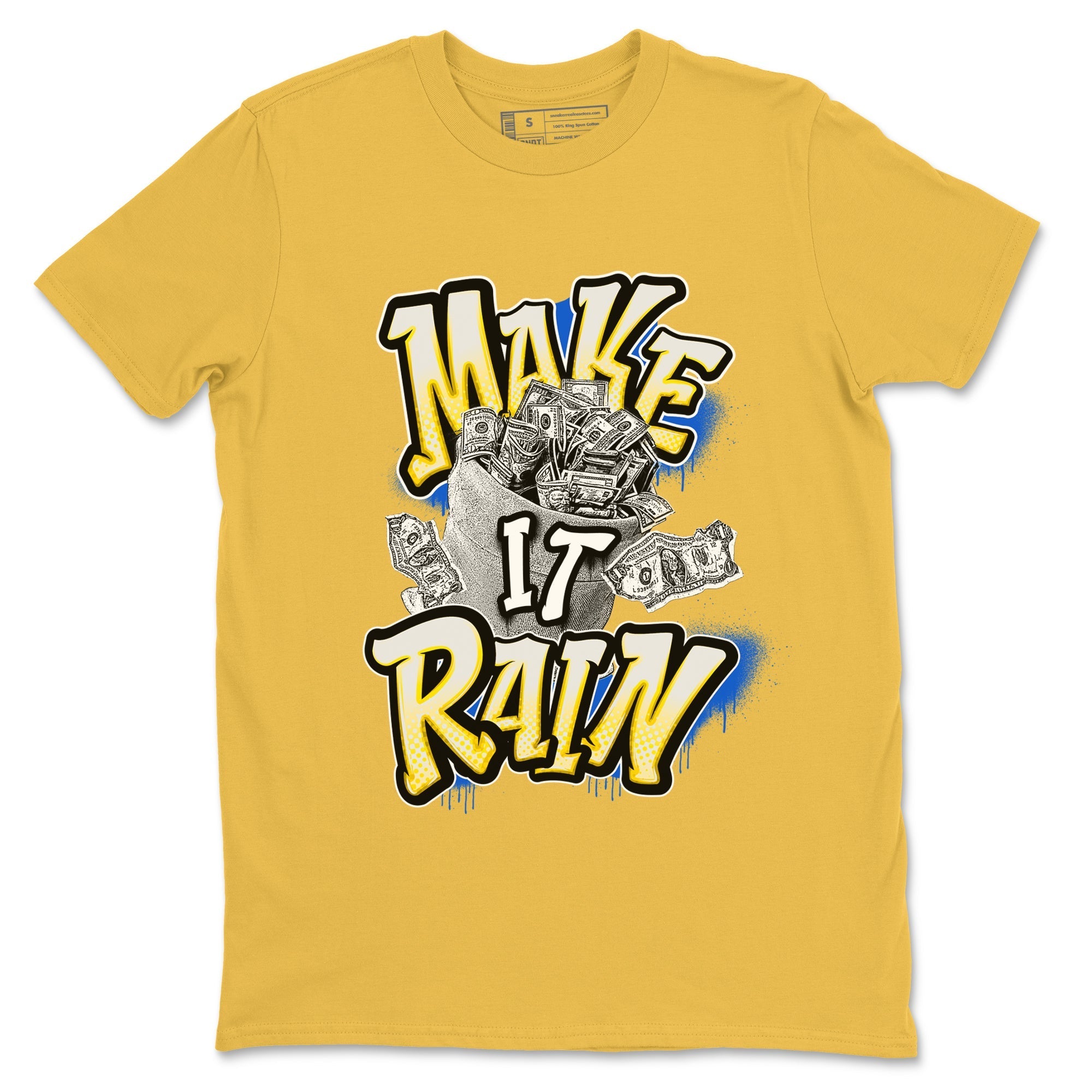 Make It Rain Money snkmatch Tees - Air Jordan 1 Travis Scott Canary