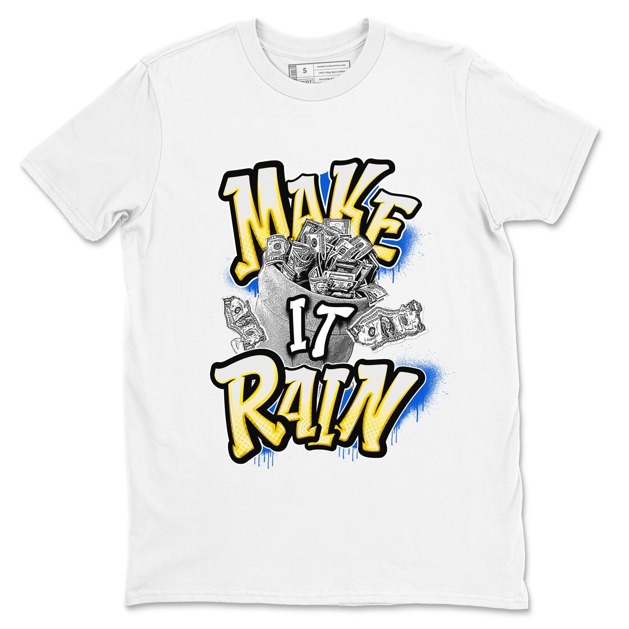 Make It Rain Money snkmatch Tees - Air Jordan 1 Travis Scott Canary