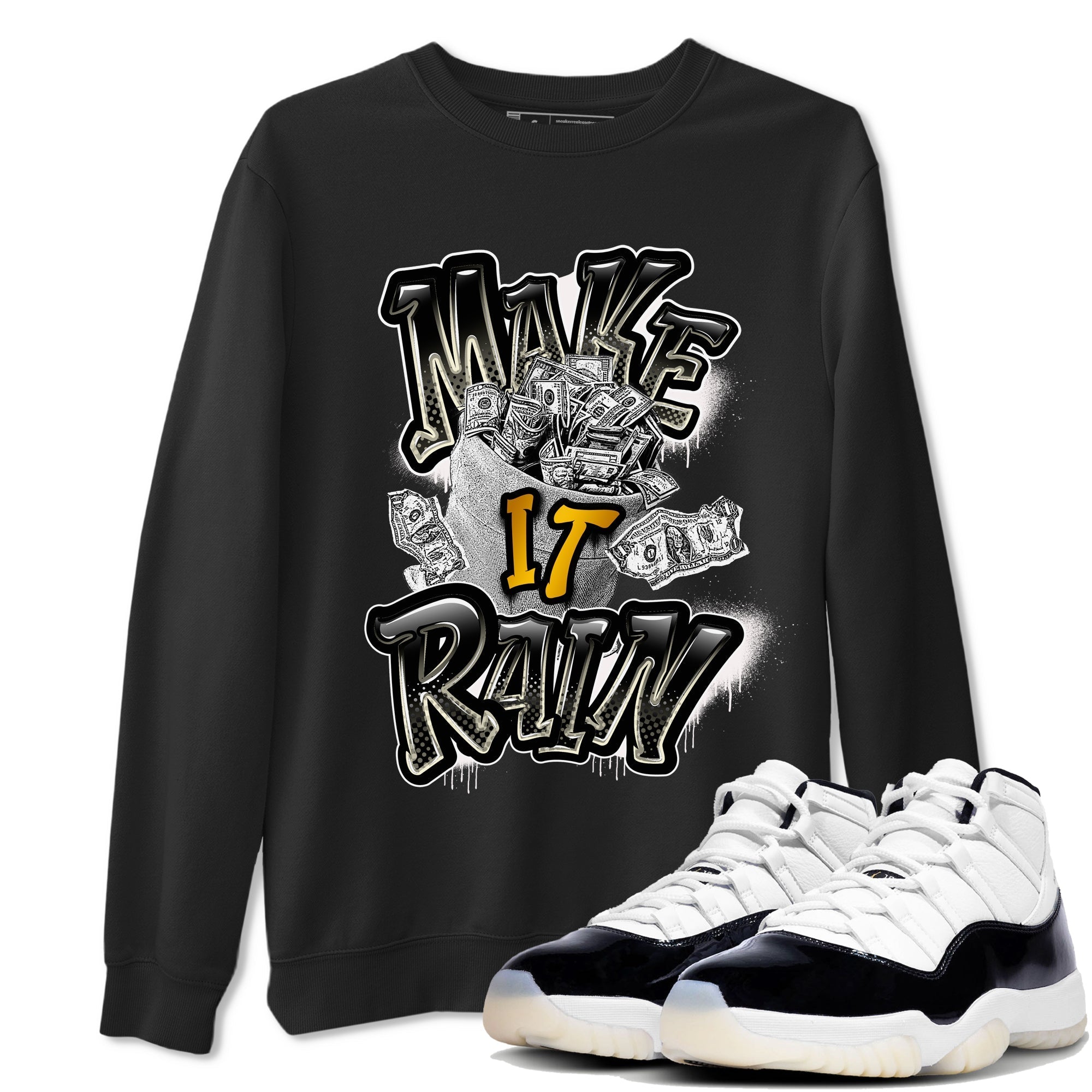 Make It Rain Money snkmatch Tees - Air Jordan 11 Gratitude