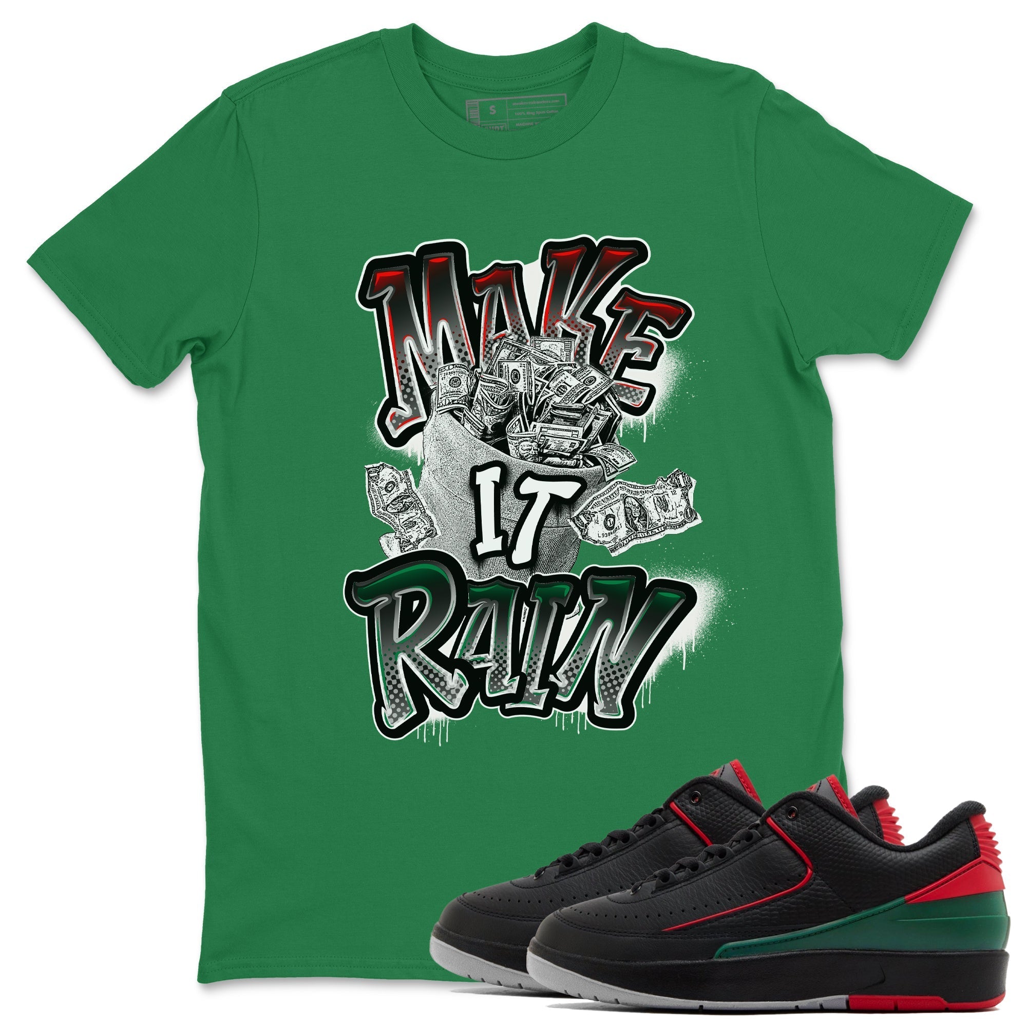 Make It Rain Money snkmatch Tees - Air Jordan 2 Christmas