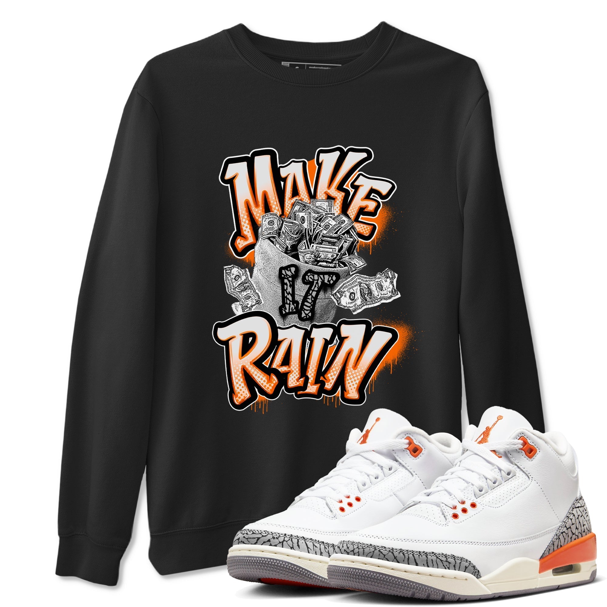 Make It Rain Money snkmatch Tees - Air Jordan 3 Georgia Peach