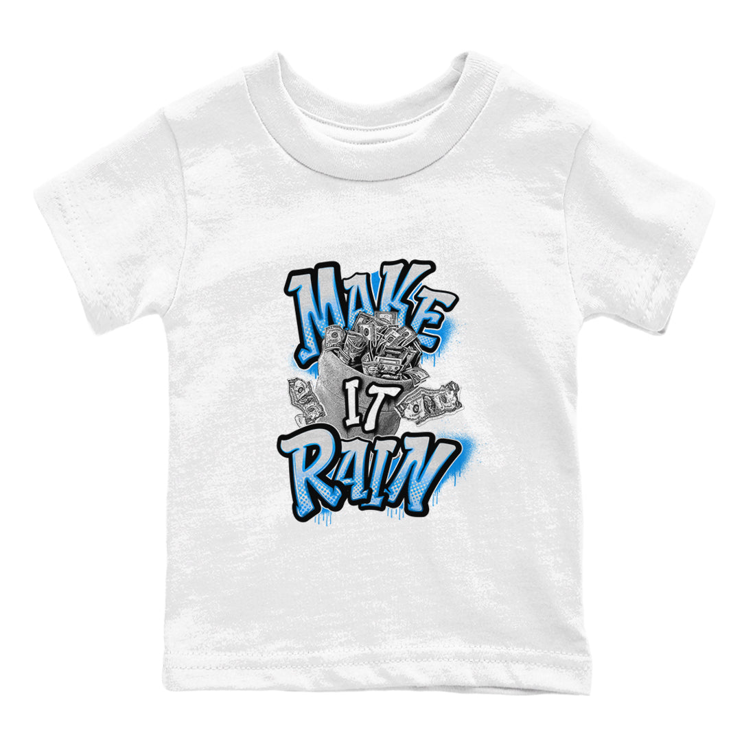 Make It Rain Money snkmatch Tees Kids - Air Jordan 4 Military Blue