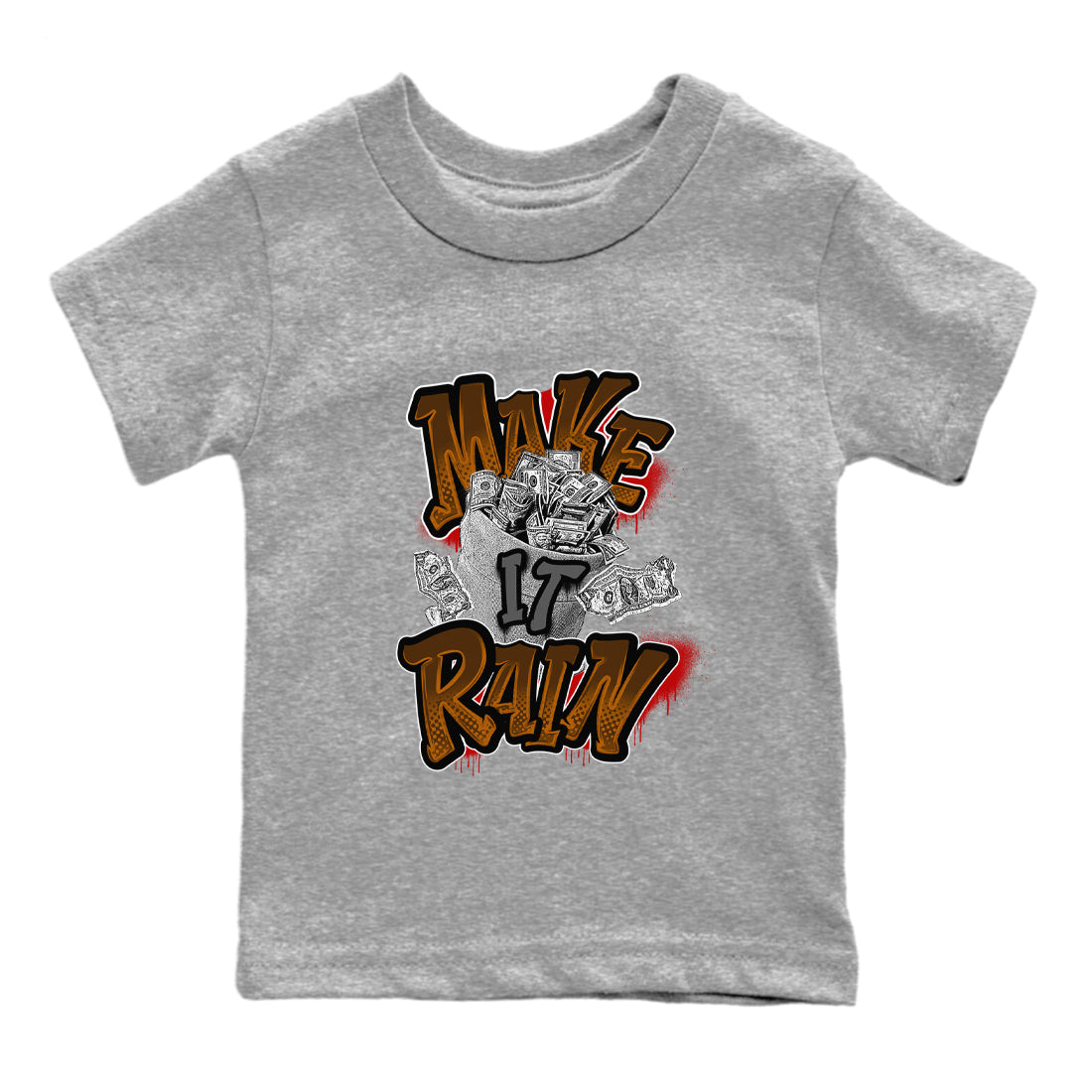 Make It Rain Money snkmatch Tees Kids - Air Jordan 5 Archaeo Brown