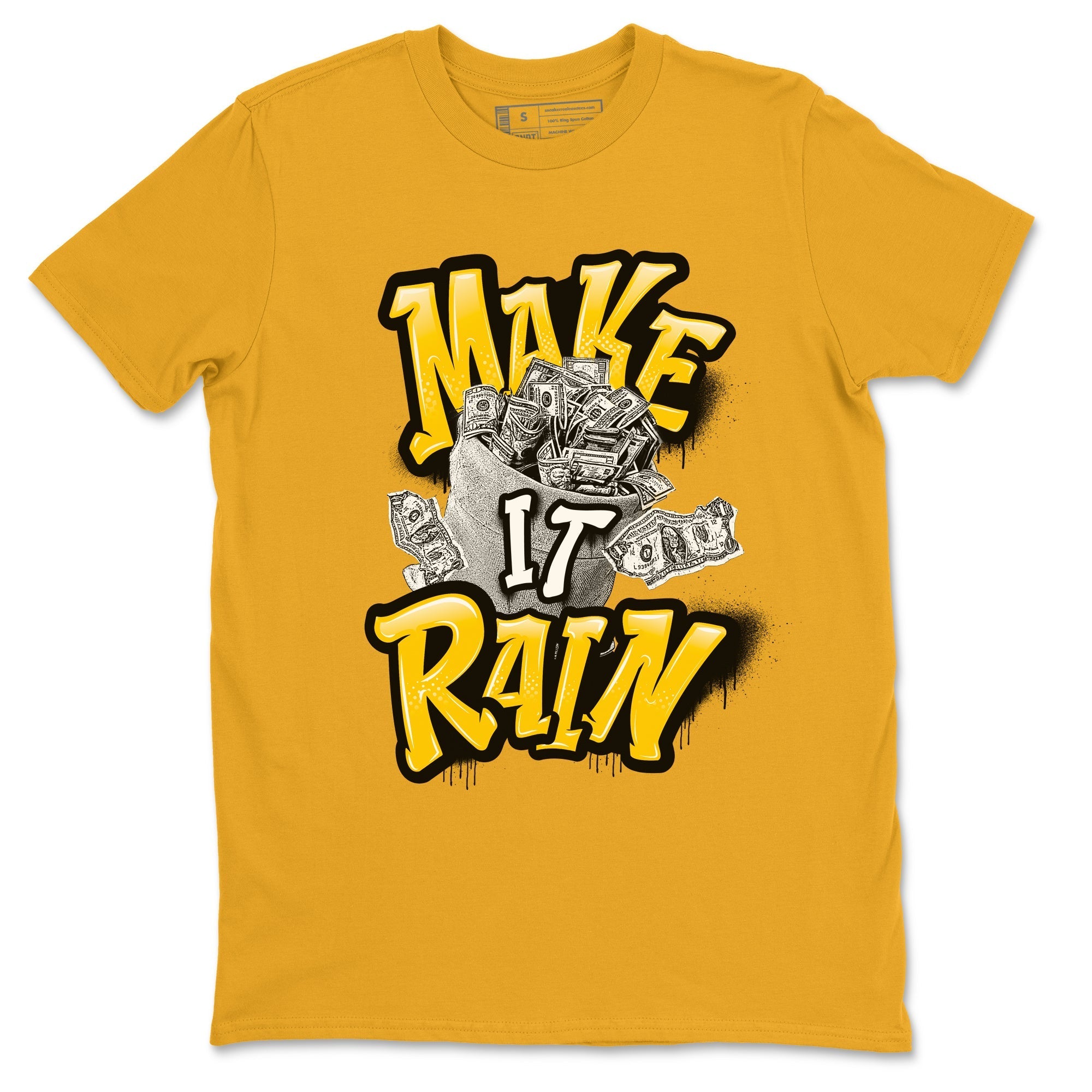 Make It Rain Money snkmatch Tees - Air Jordan 6 Yellow Ochre