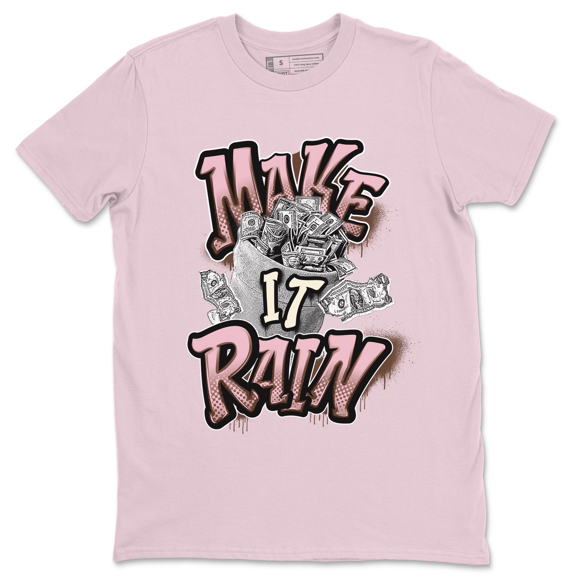 Make It Rain Money snkmatch Tees - Dunk Cacao Wow And Pink Foam