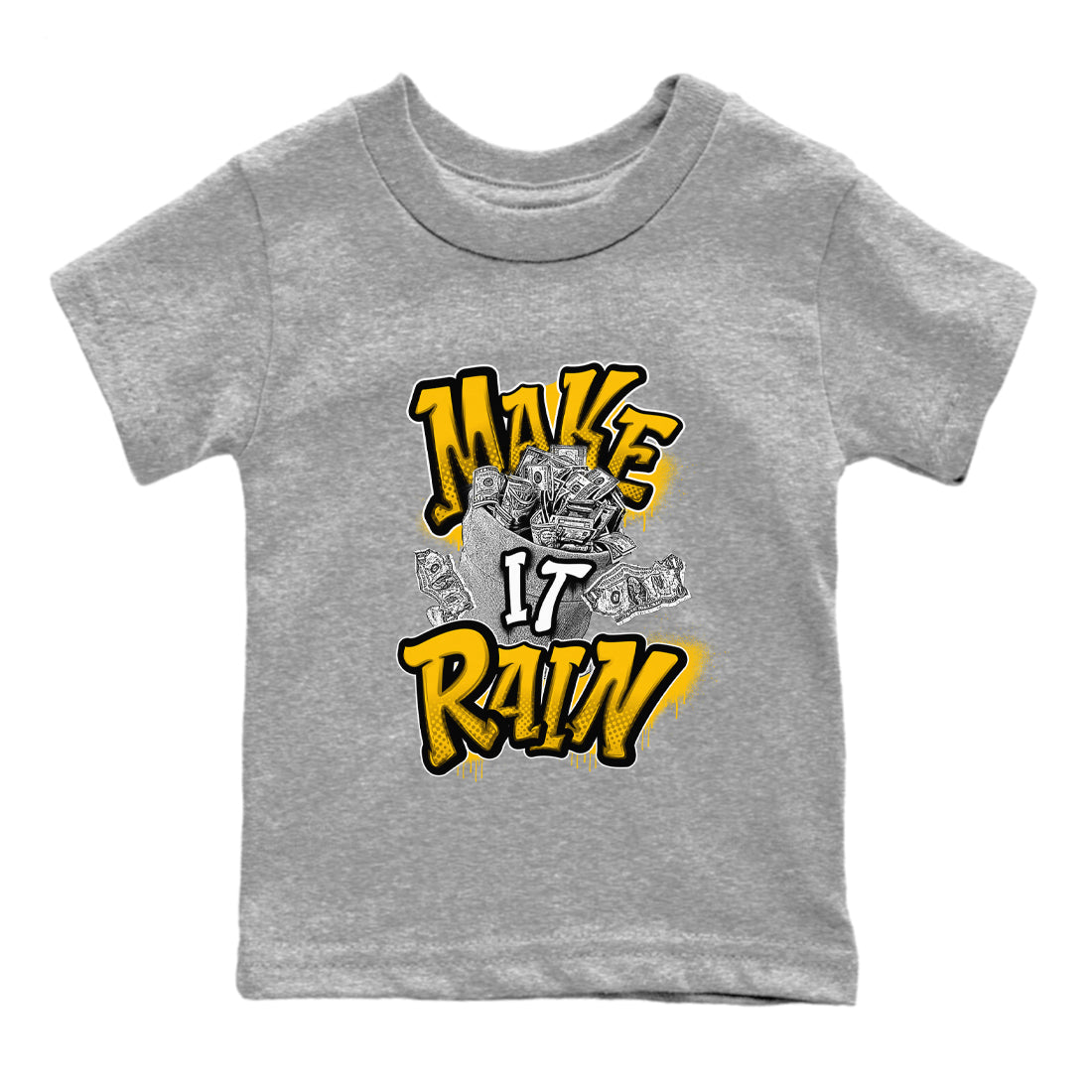Make It Rain Money snkmatch Tees Kids - Dunk High Pollen