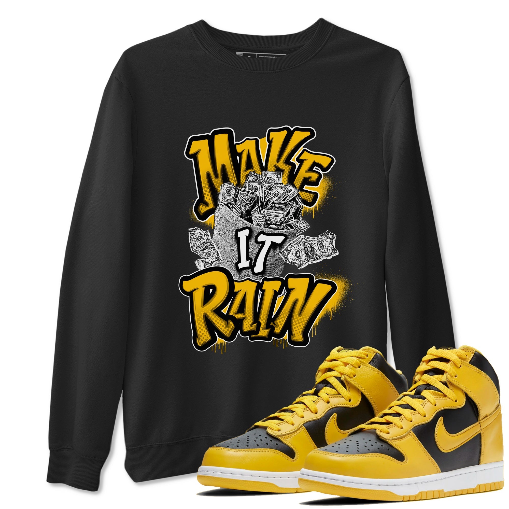 Make It Rain Money snkmatch Tees - Dunk High Pollen