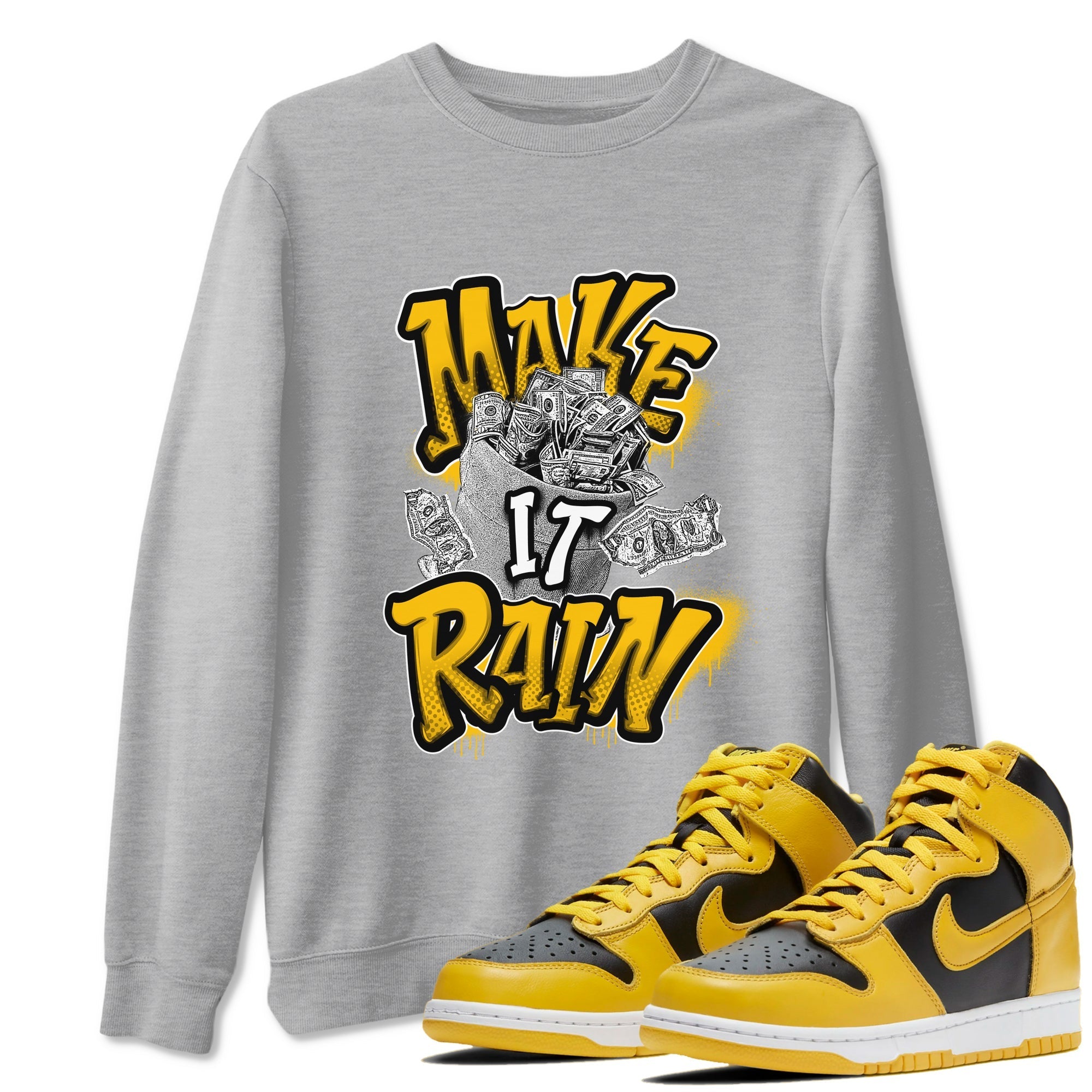 Make It Rain Money snkmatch Tees - Dunk High Pollen